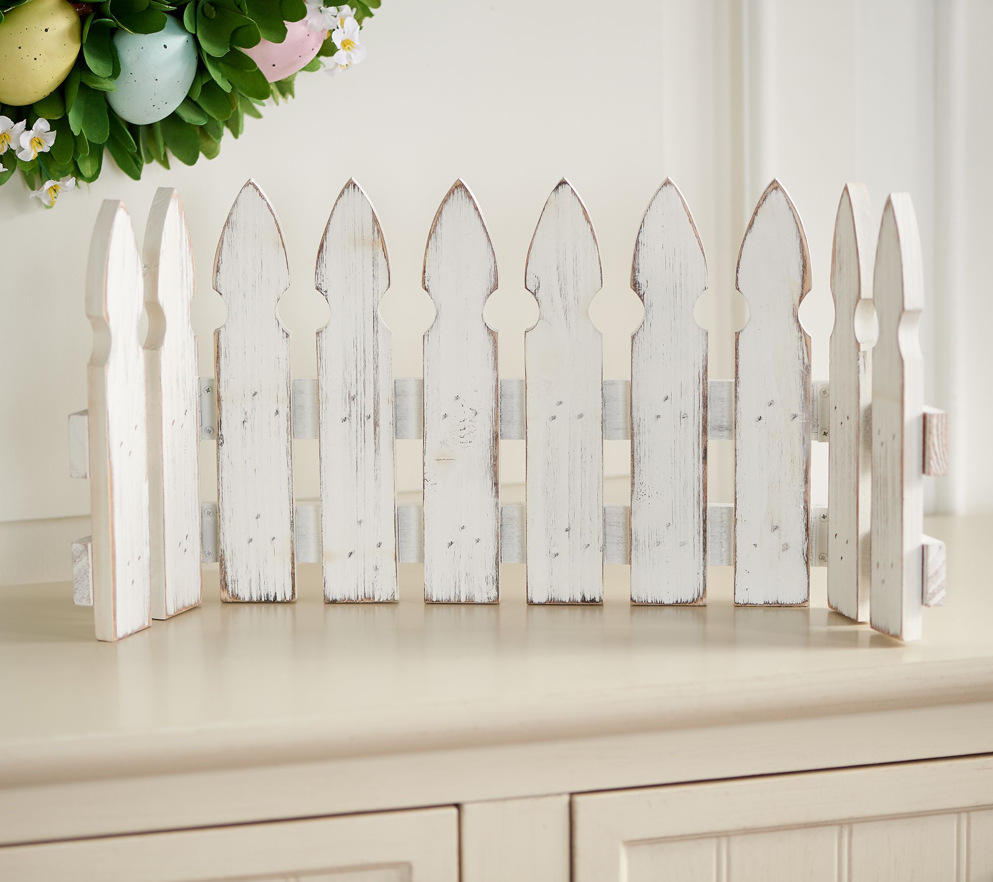 "As Is" Wooden Picket Fence Folding Accent Display by Valerie