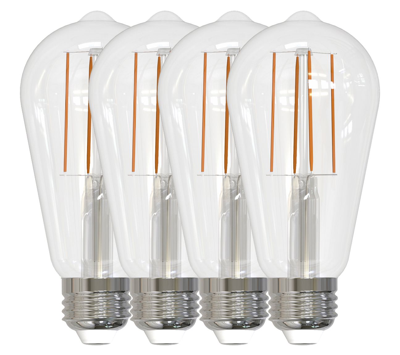 Bulbrite 8.5W Cool White ST18 LED Light Bulbs4PK - QVC.com