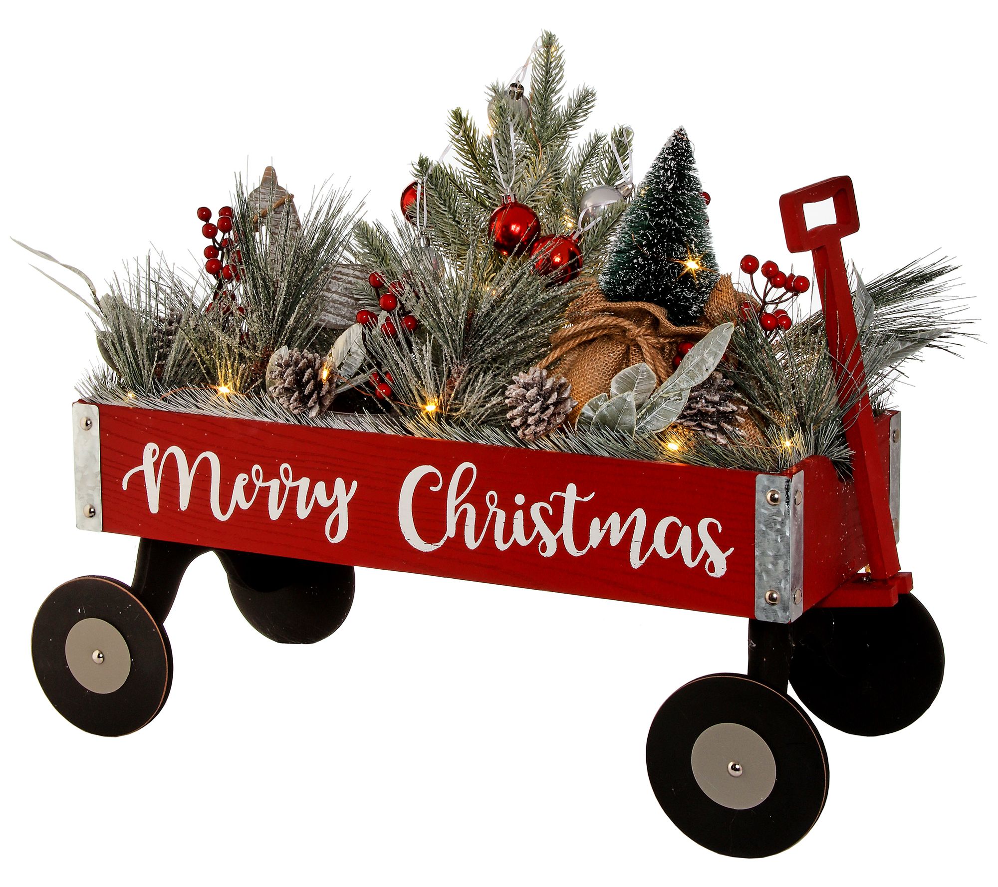 21" LED "Merry Christmas" Wagon by Valerie