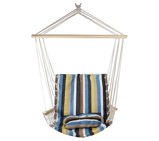 Northlight 37" Striped Outdoor Hammock Chair w/Pillow