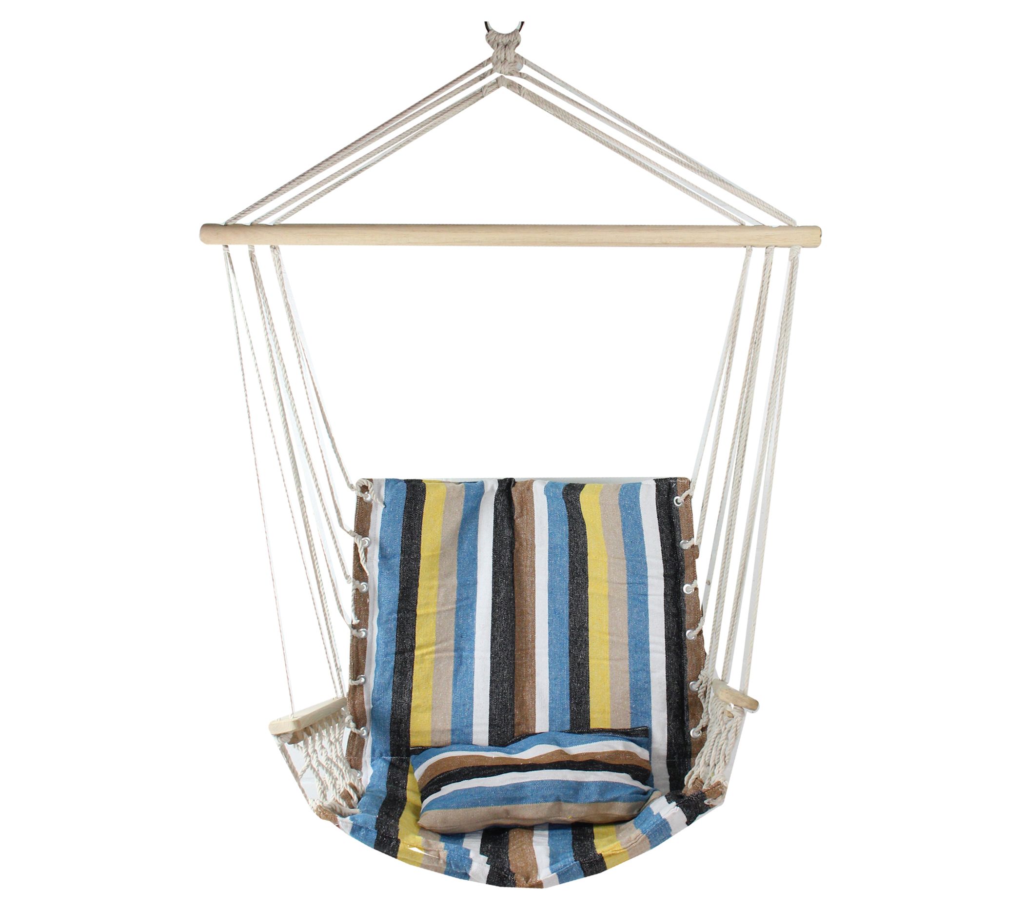 Northlight 37" Striped Outdoor Hammock Chair w/illow