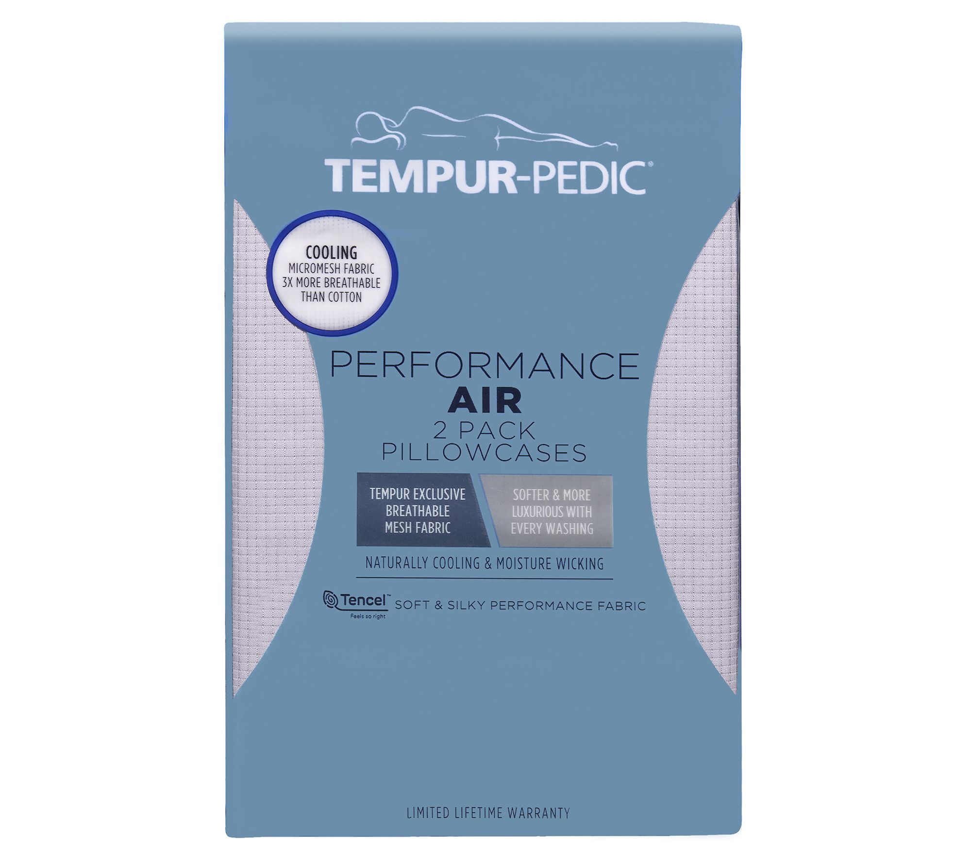 Tempur-Pedic Performance Air Pillowcase, 2pk, King