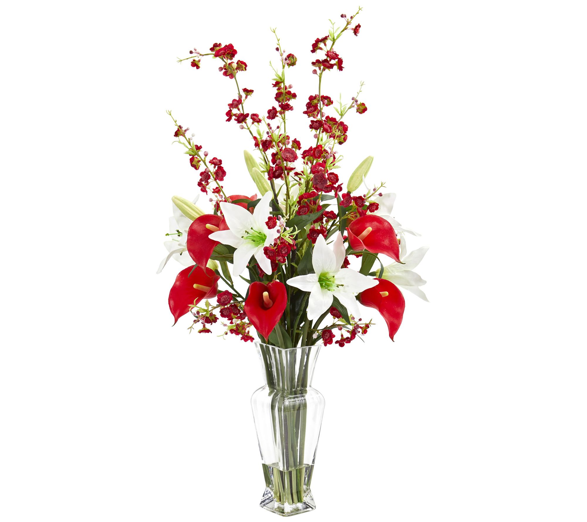 29" Calla Lily and Cherry Blossom by Nearly Natural