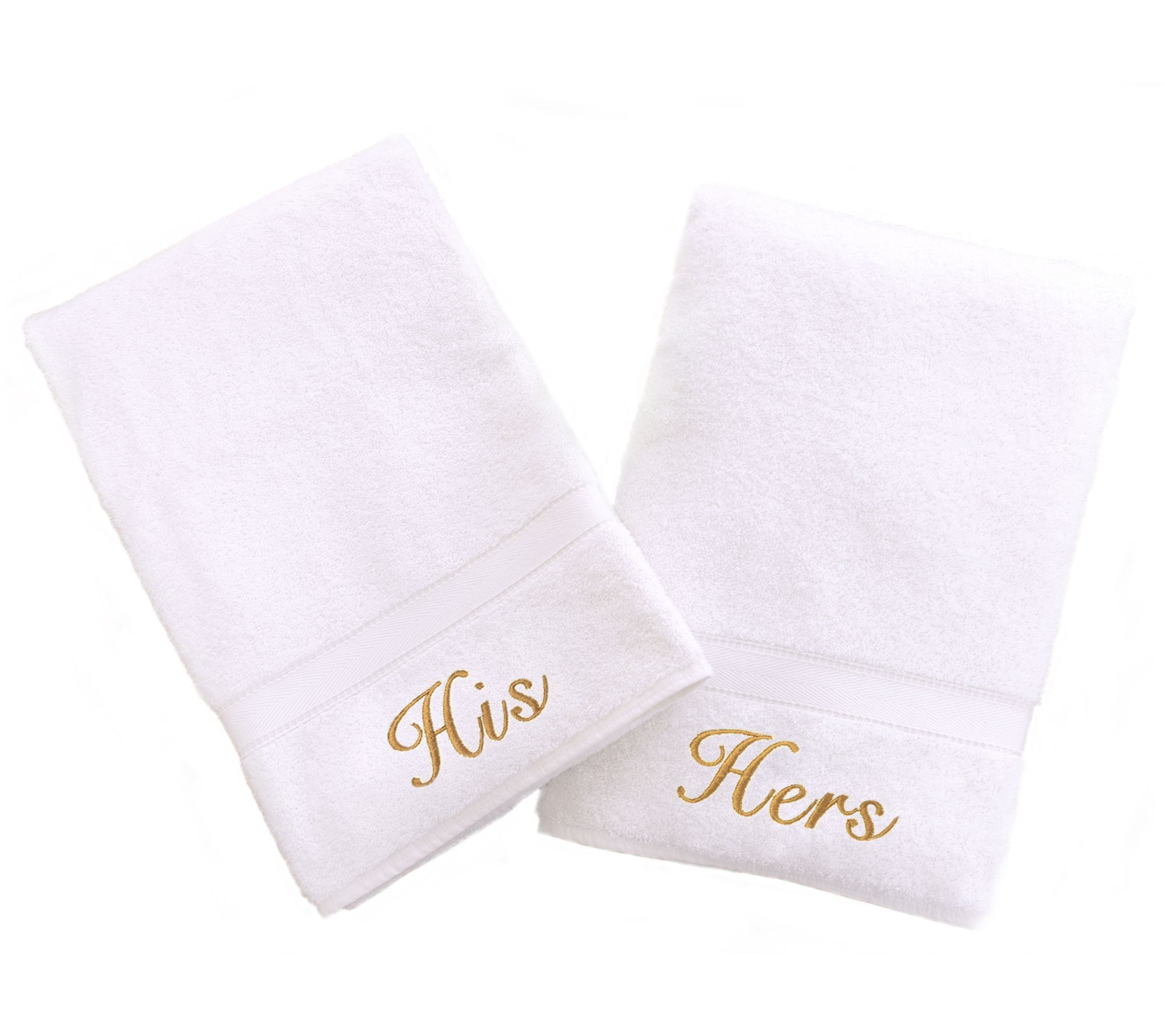 Linum Home Textiles "His" and "Hers" 2-Piece Hand Towels