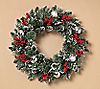 24" Mixed Snow and Glitter Pine Wreath, 1 of 1