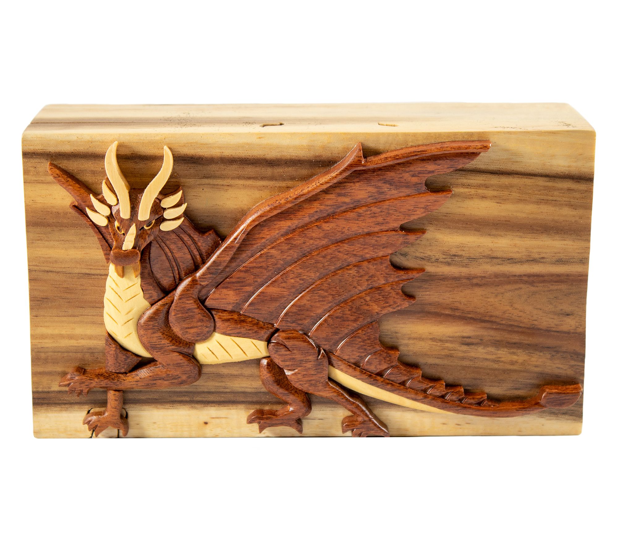 Carver Dan's Flying Dragon Puzzle Box with Closures