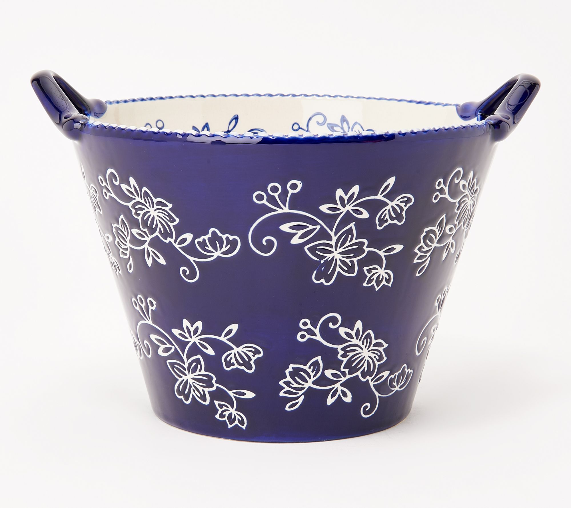"As Is" Temp- tations Floral Lace 2-qt Serving Bowl with Handles