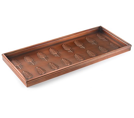 Pine Cones Boot Tray Copper Finish by Good Directions