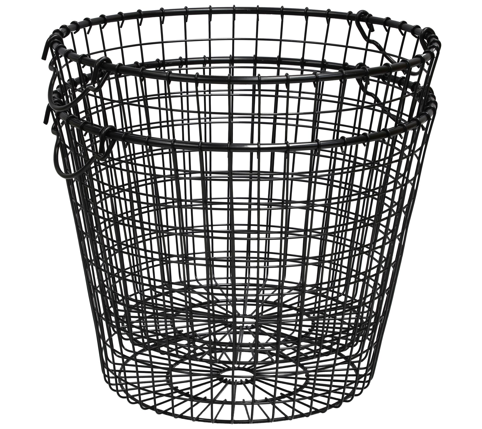 Set of 2 Stackable Metal Storage Baskets