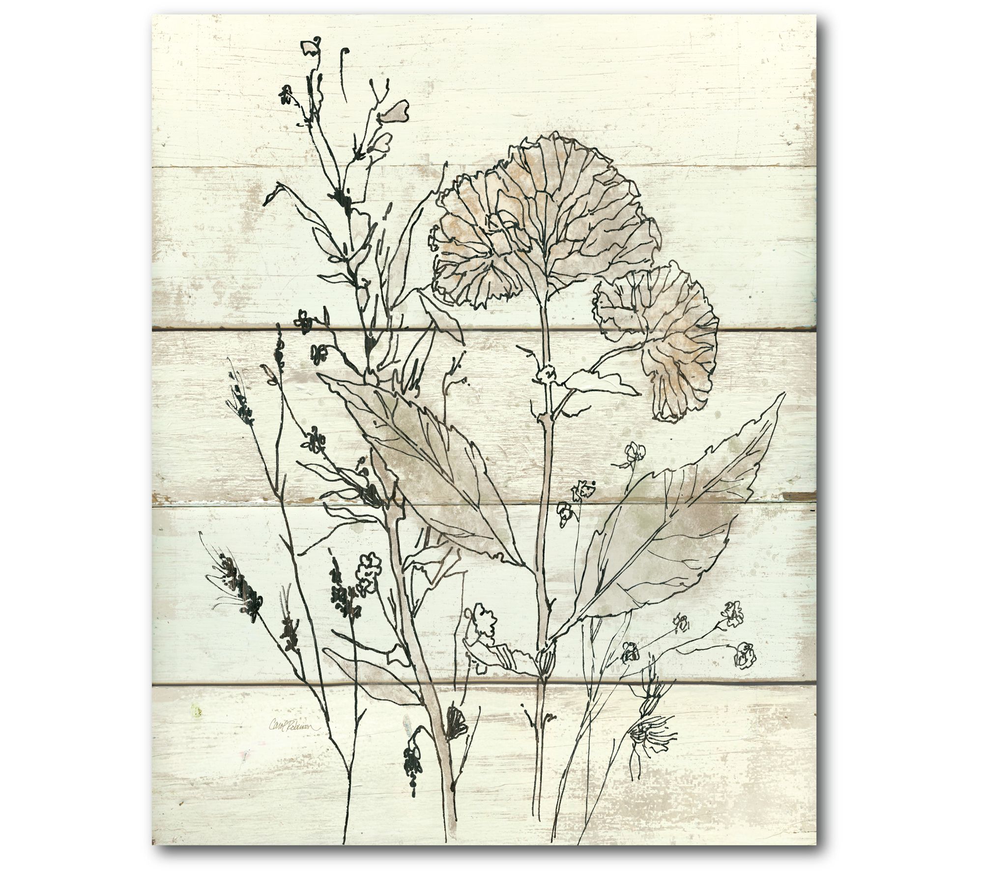 Courtside Market Dried Flower Study 16" x 20" Canvas Wall Art