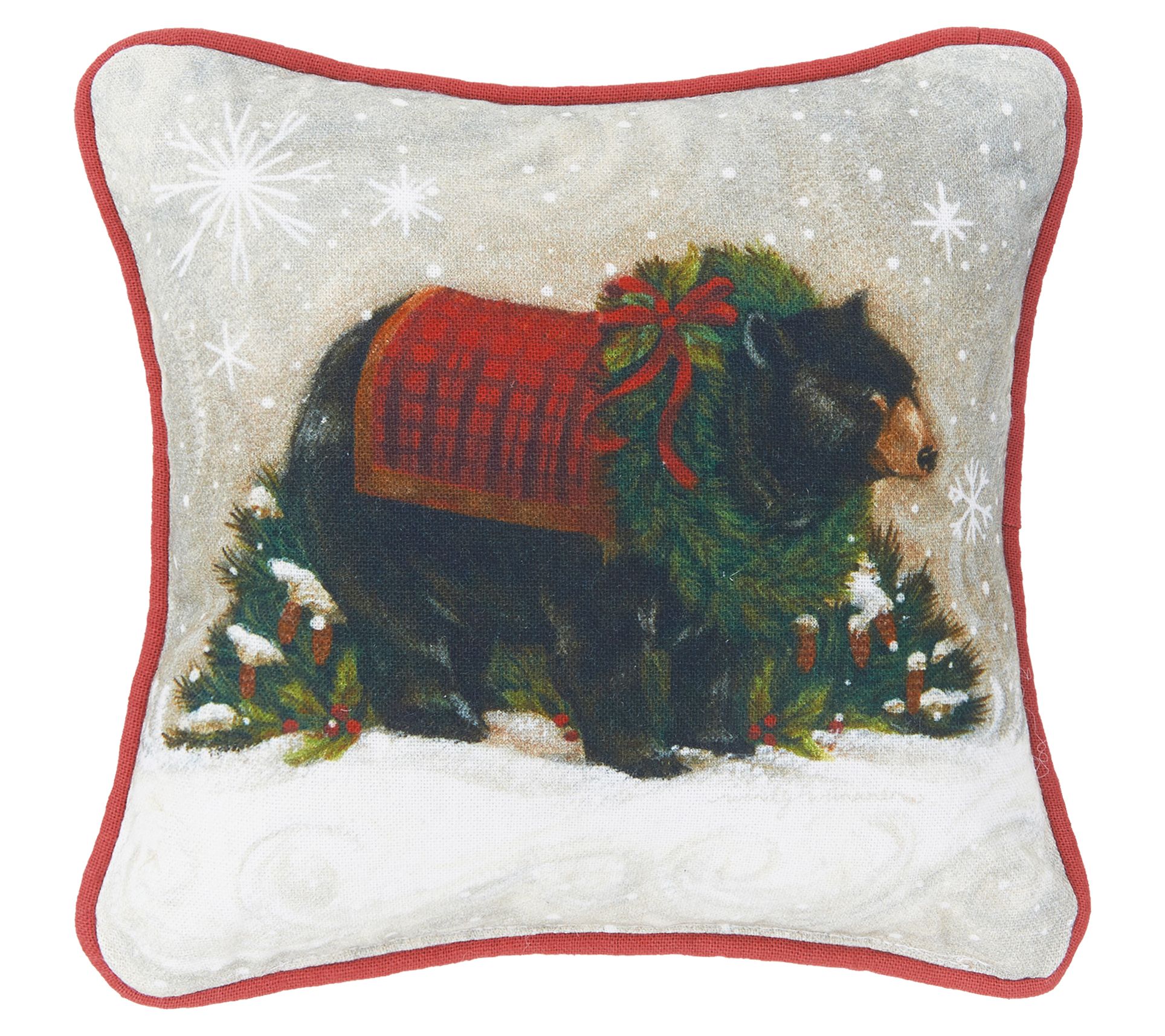 C&F Home Woodland Bear Petite Printed Throw Pil low