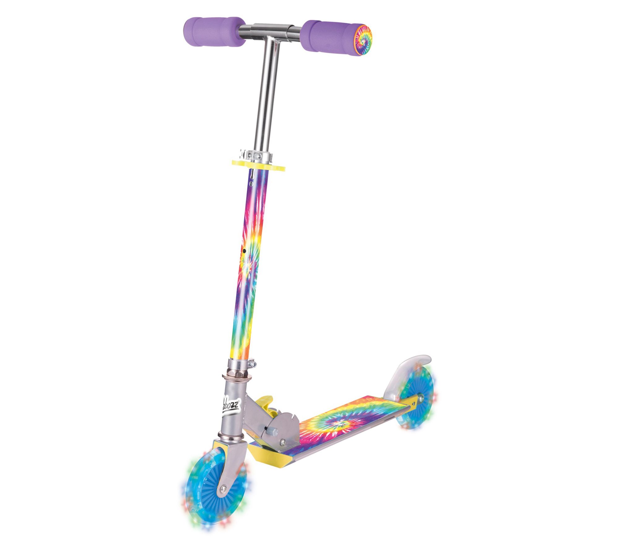 H Grossman Ozbozz Tie-Dye Foldable Scooter - Li ght UP Wheels