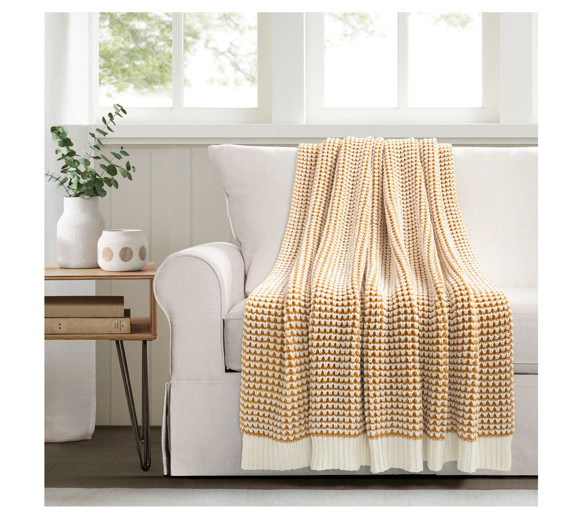 Chic And Soft Knitted Throw Single 50x60 by Lush Decor