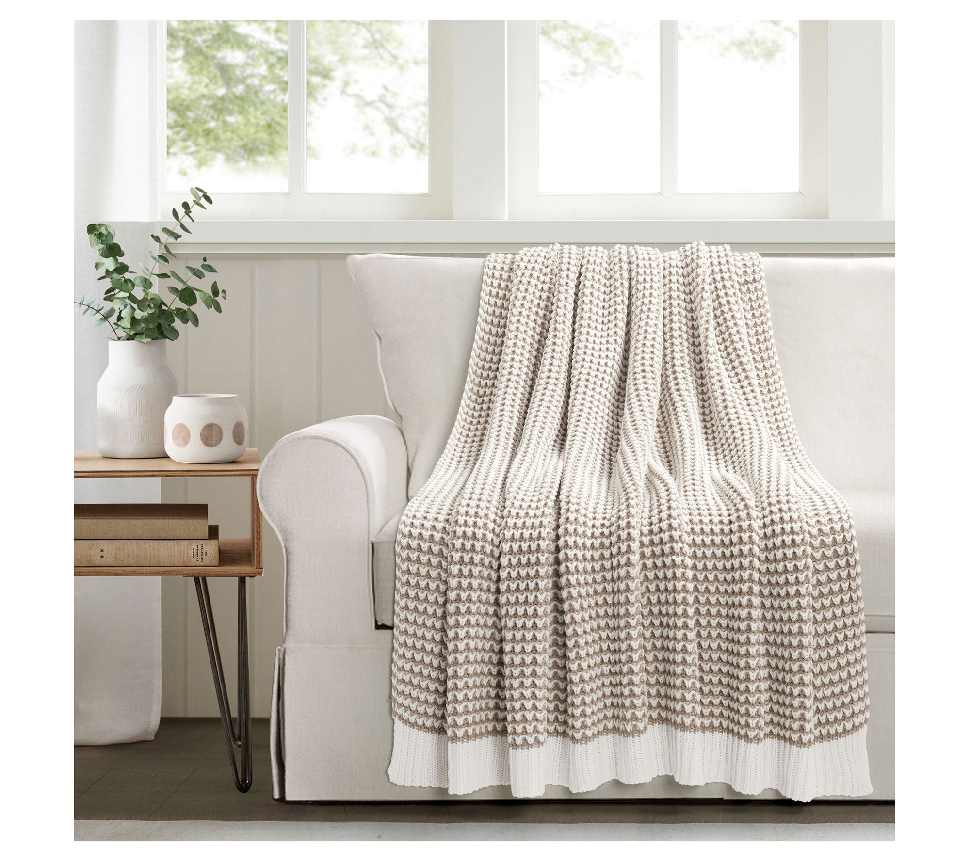 Chic And Soft Knitted Throw Single 50x60 by Lush Decor