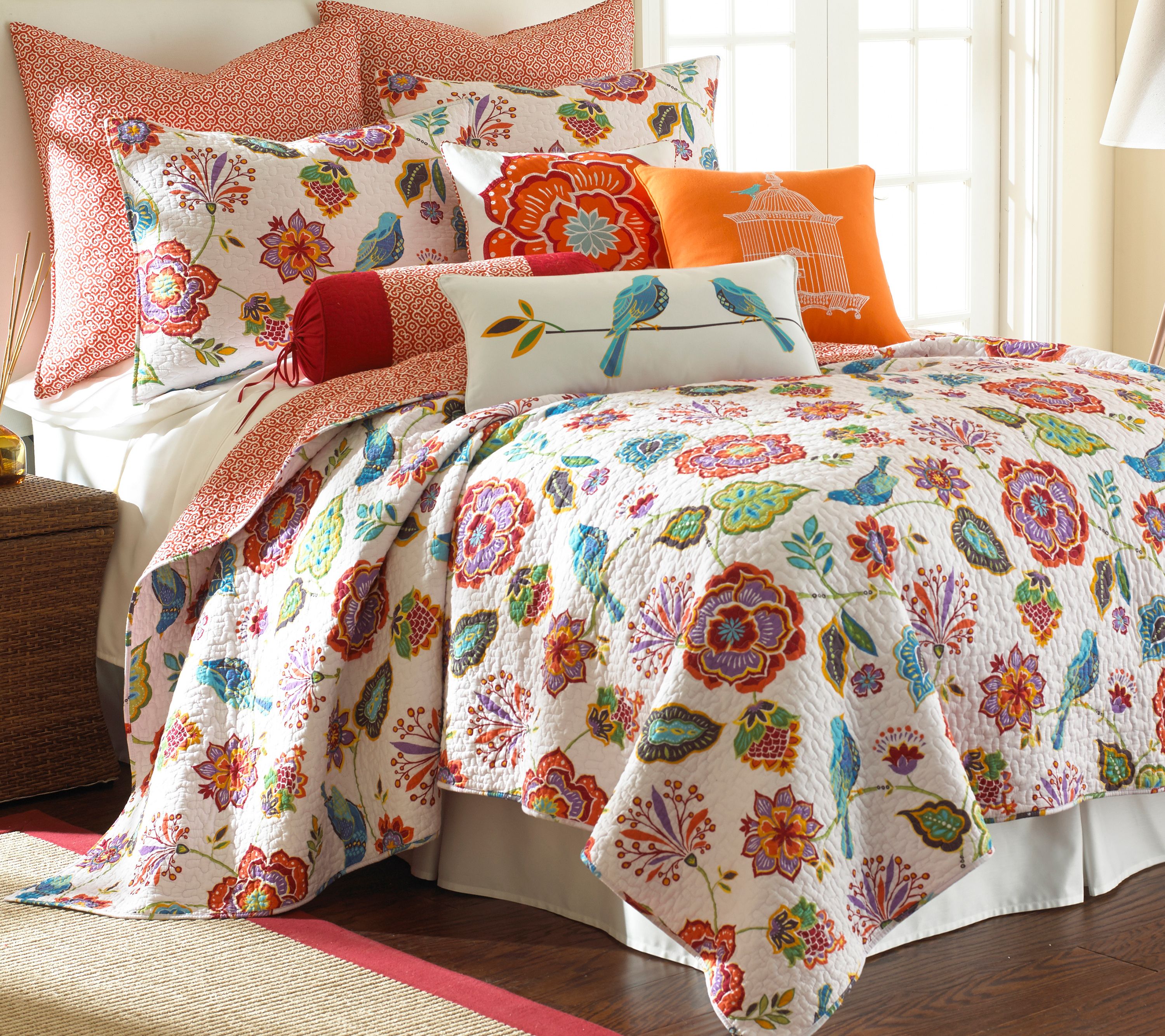 Levtex Home Abigail Floral 3-Piece Full/Queen Quilt Set - QVC.com