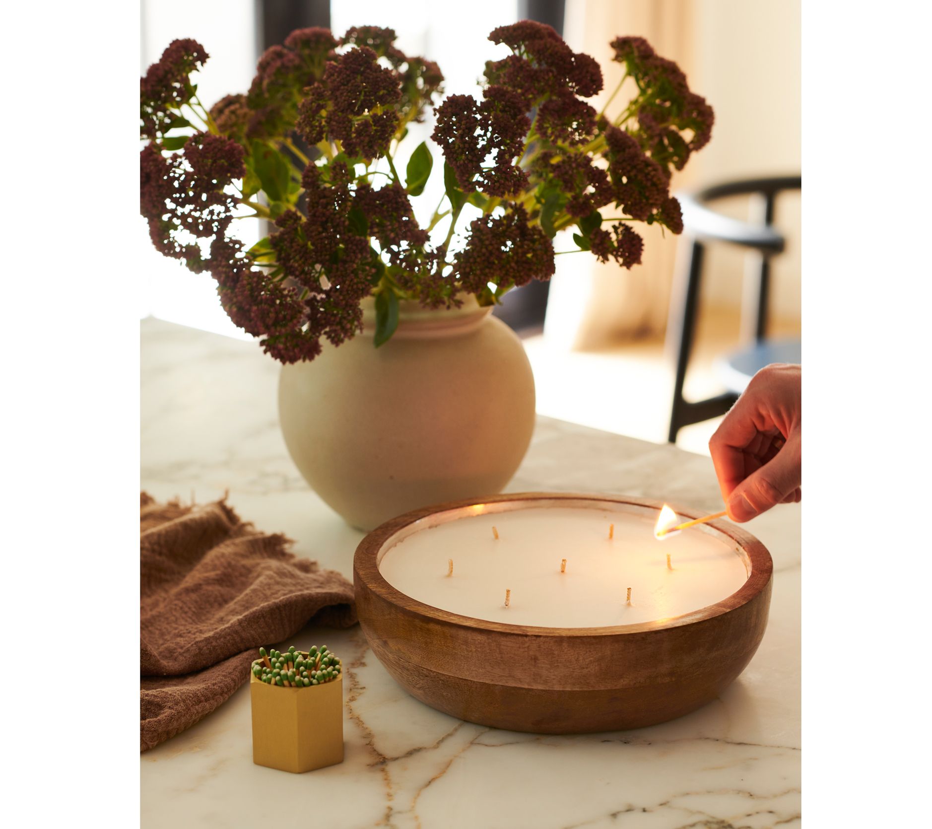 34oz Large Wooden Bowl Candle by Bobby Berk