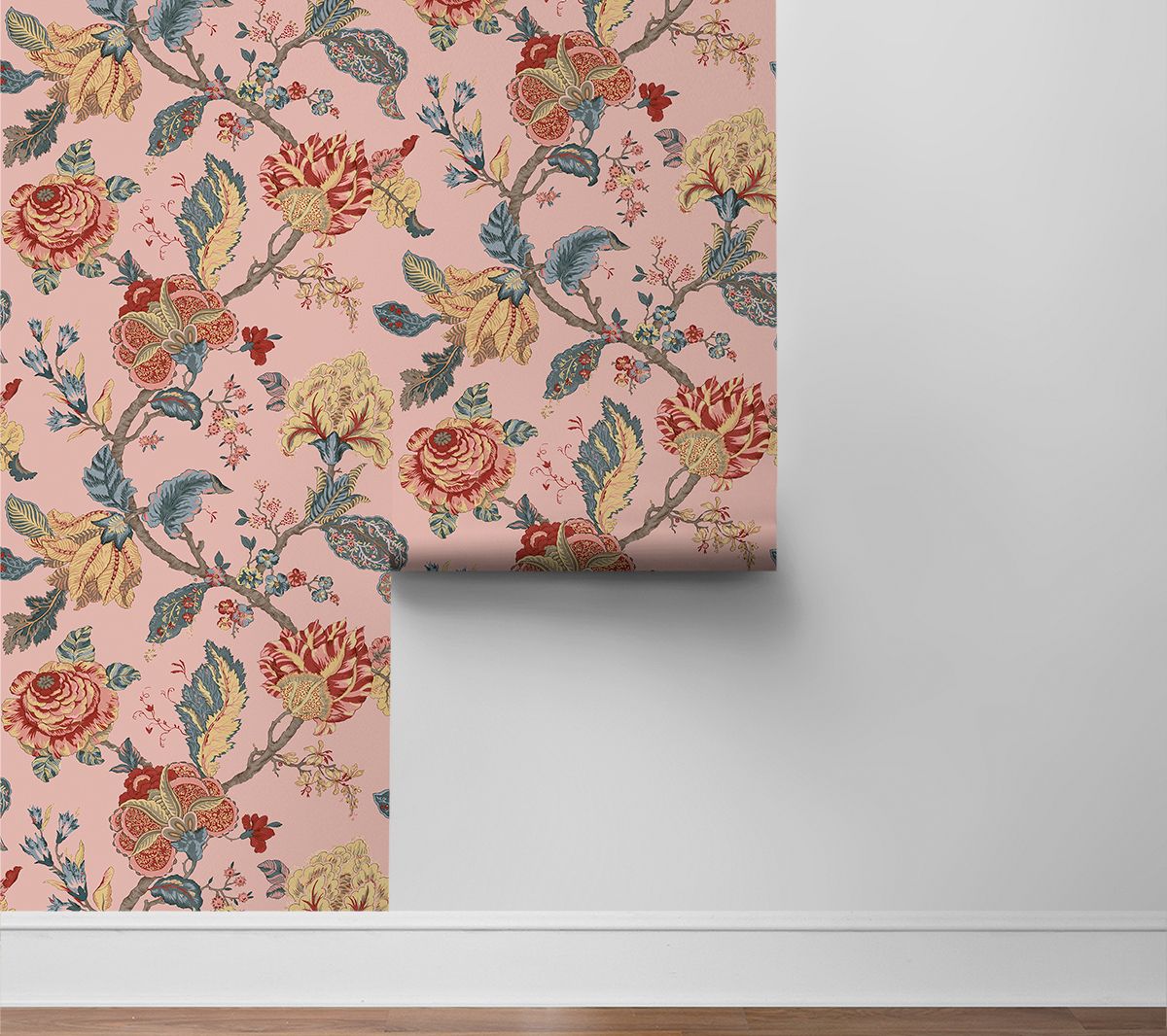 NextWall Kianna Jacobean Floral Peel and StickWallpaper