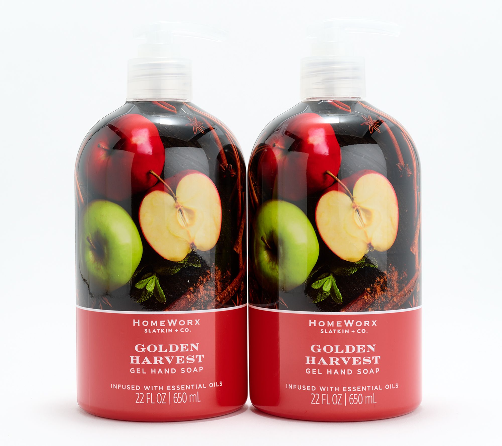 HomeWorx by Slatkin + Co. S/2 Golden Harvest 22-oz Soaps