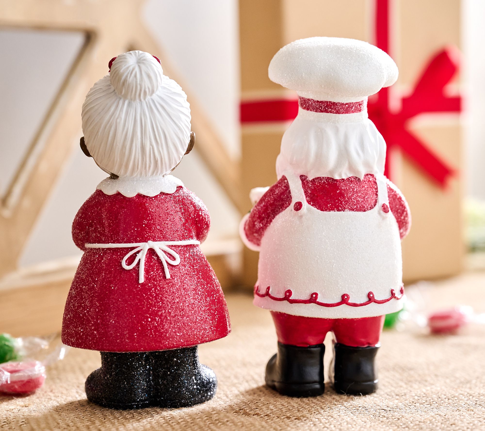 Santa & Mrs. Claus with Gingerbread House & Train by Valerie - QVC.com