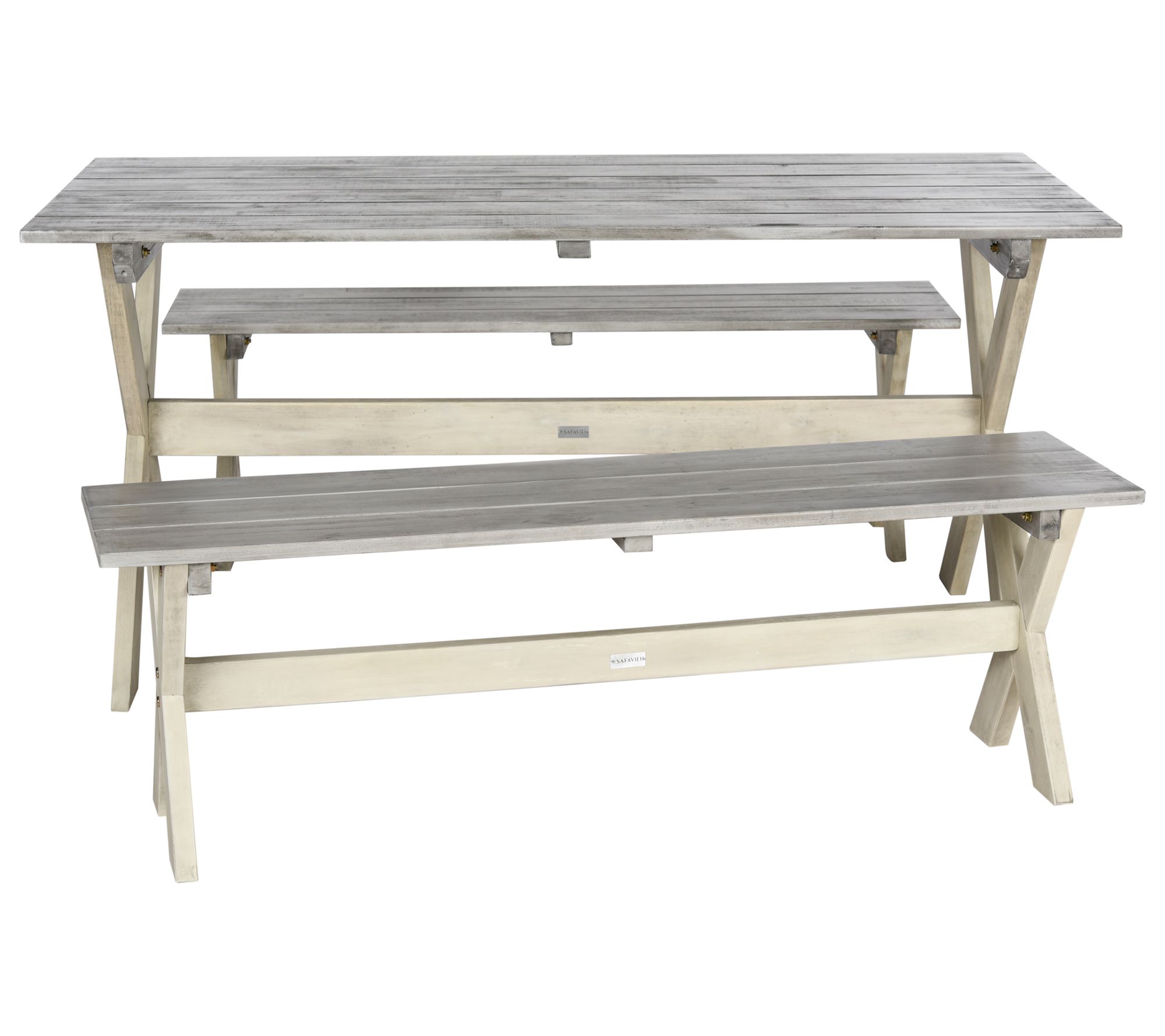 Safavieh Marina 3pc Picnic Table Set - QVC.com