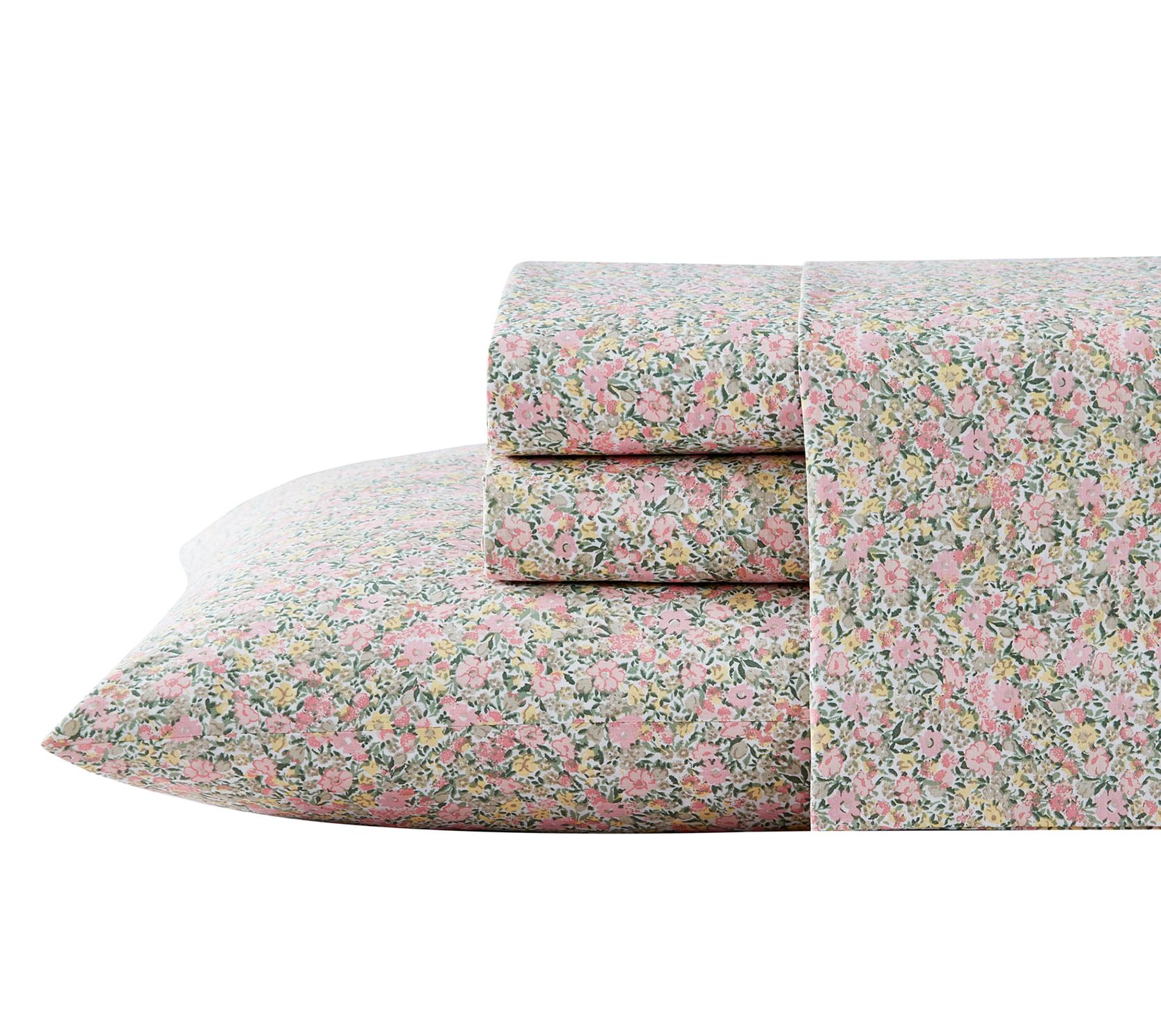 Laura Ashley Lo veston Pink Cot ton King Sheet Set