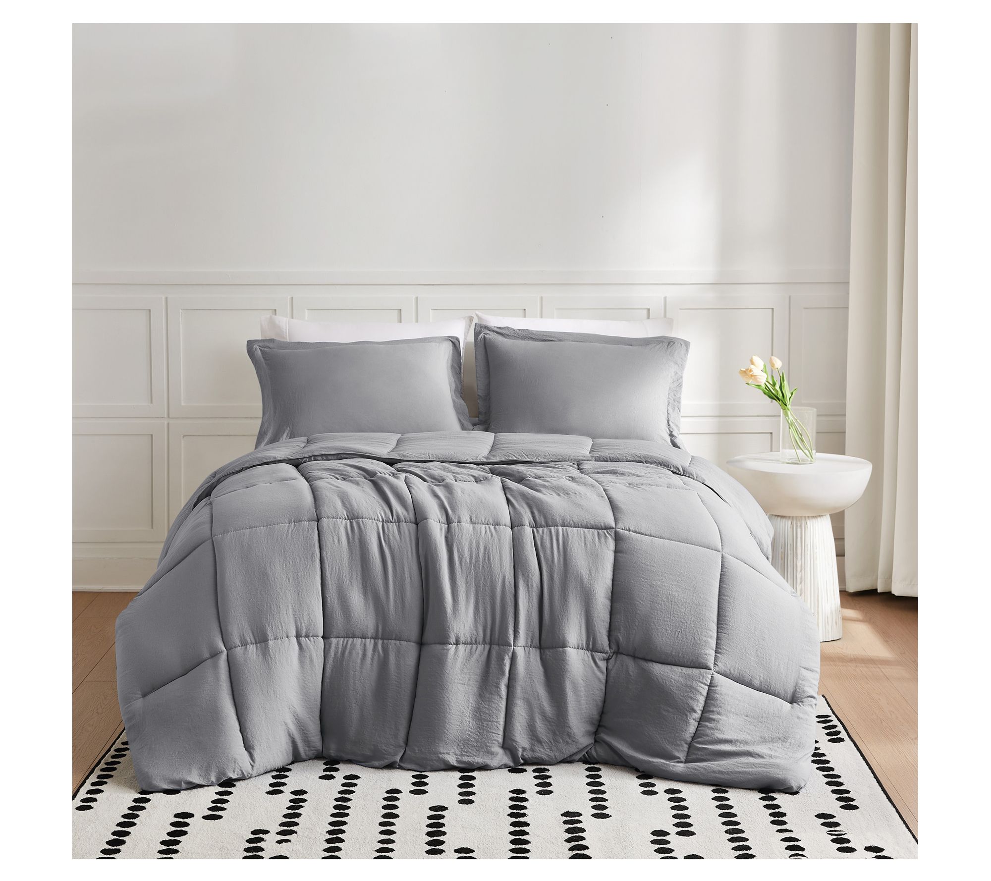 Truly Soft Garment Wash Solid King 3-Piece Comforter Set