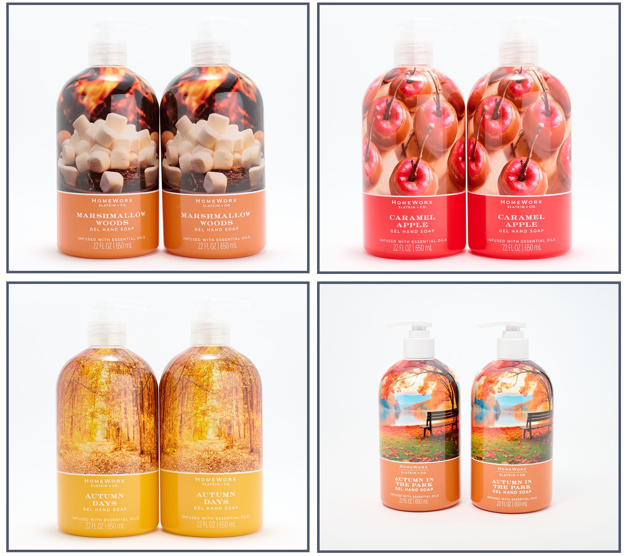 HomeWorx by Slatkin + Co. S/2 22oz Harvest Hand Soaps