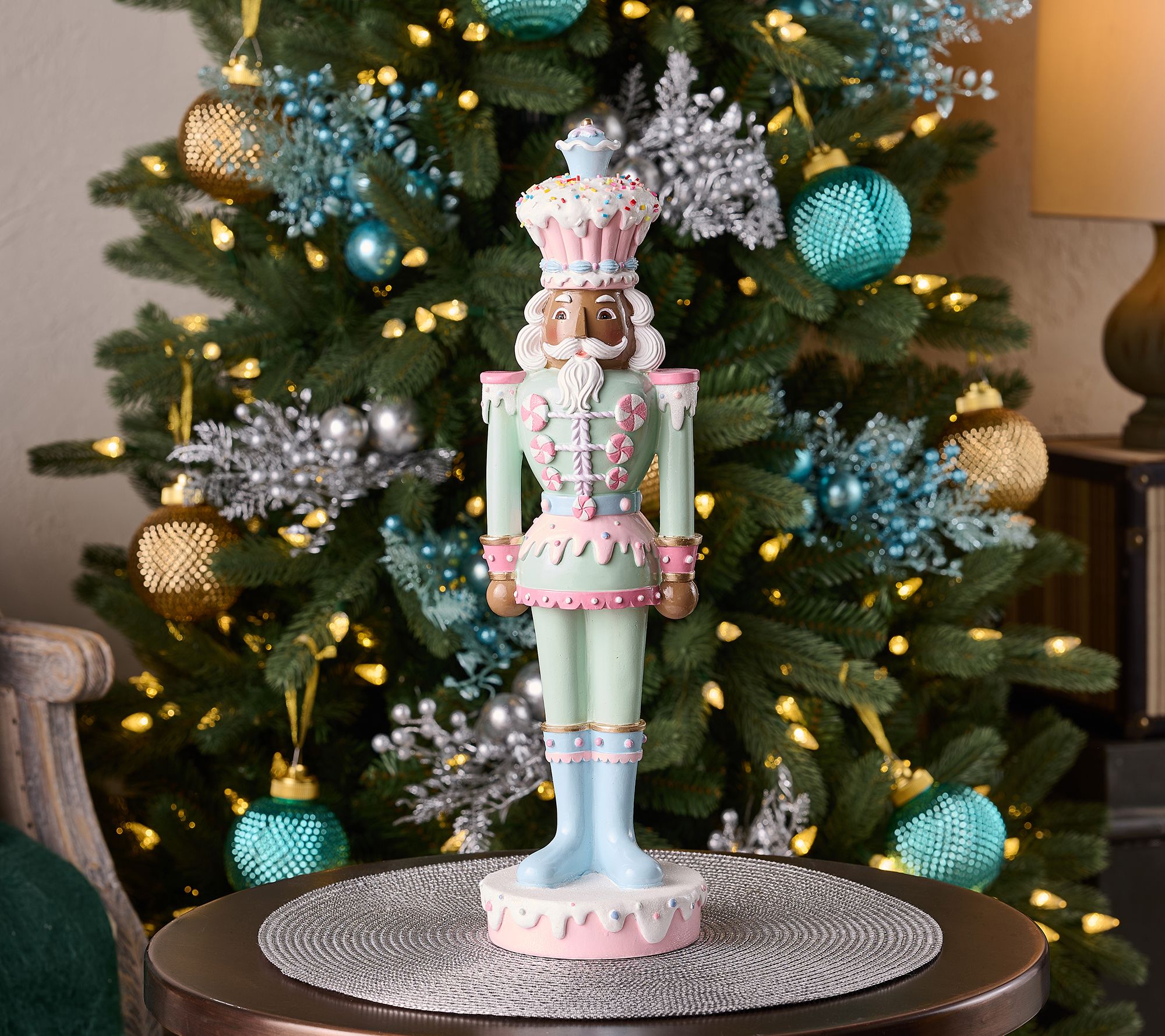 18" Nutcracker Figure with Sweet Treats by Valerie