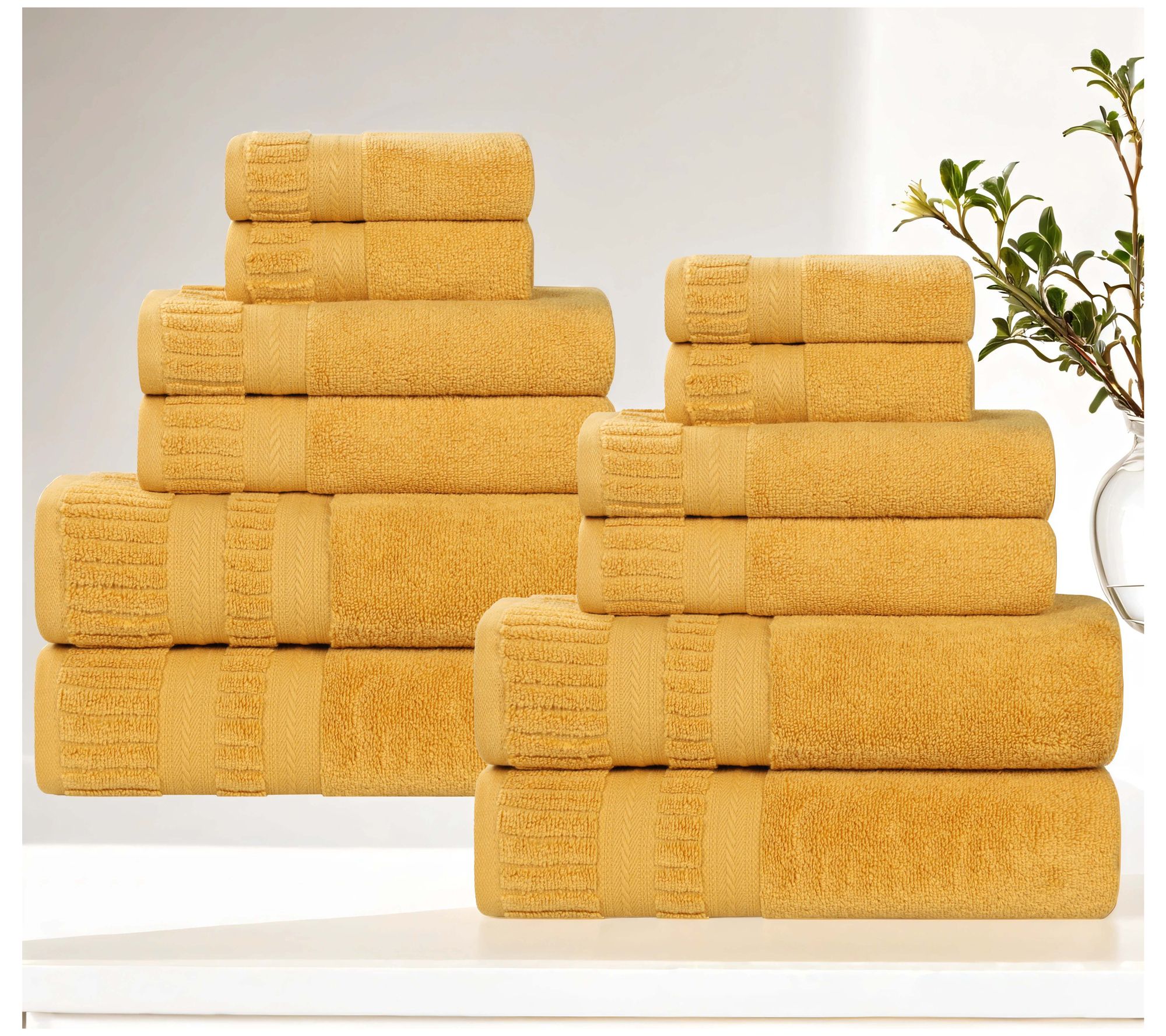 Superior 12-Piece Venice Zero Twist Cotton SoftTowel Set