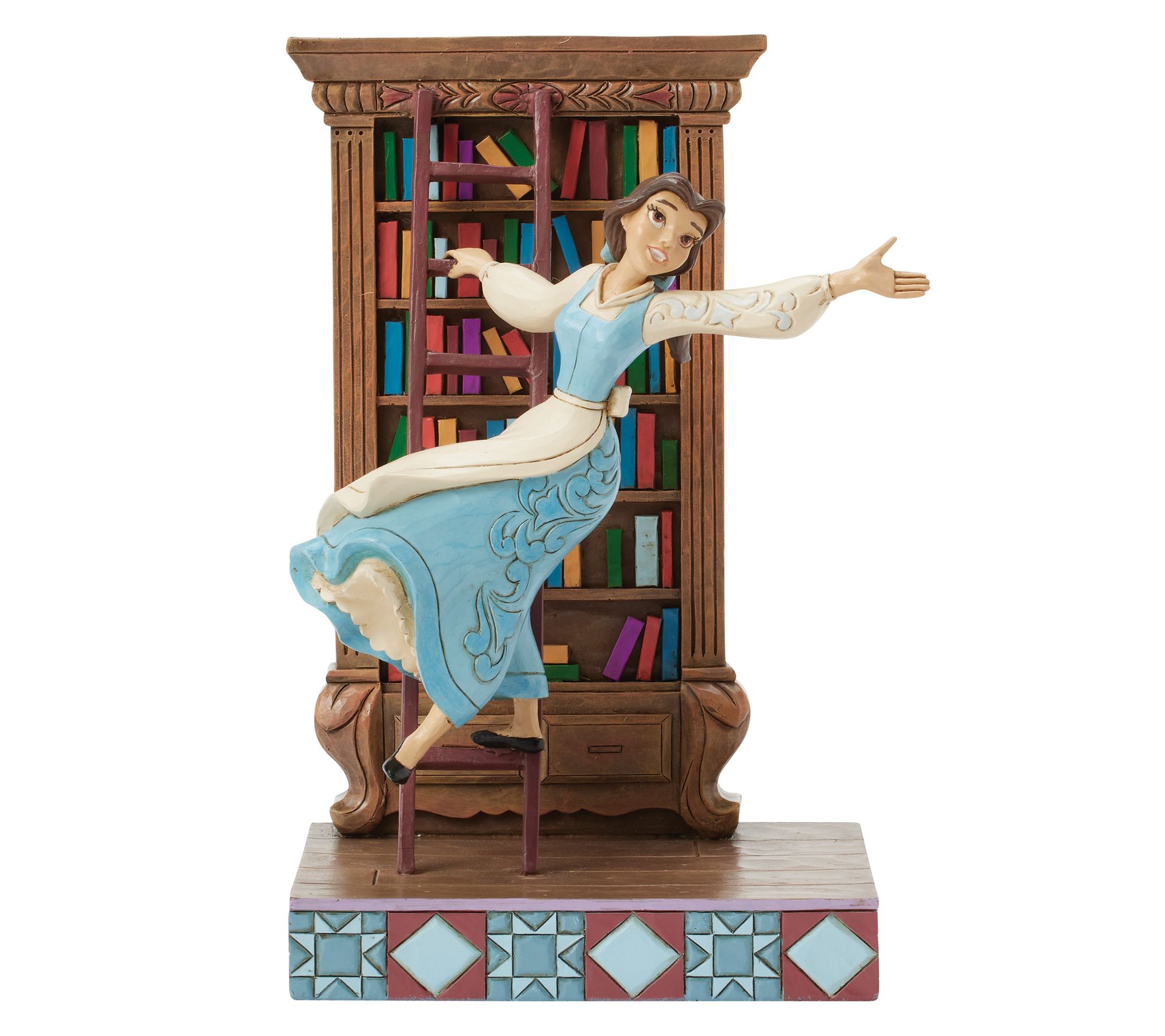 Jim Shore Disney Traditions Belle with Bookshelf 7.6in H