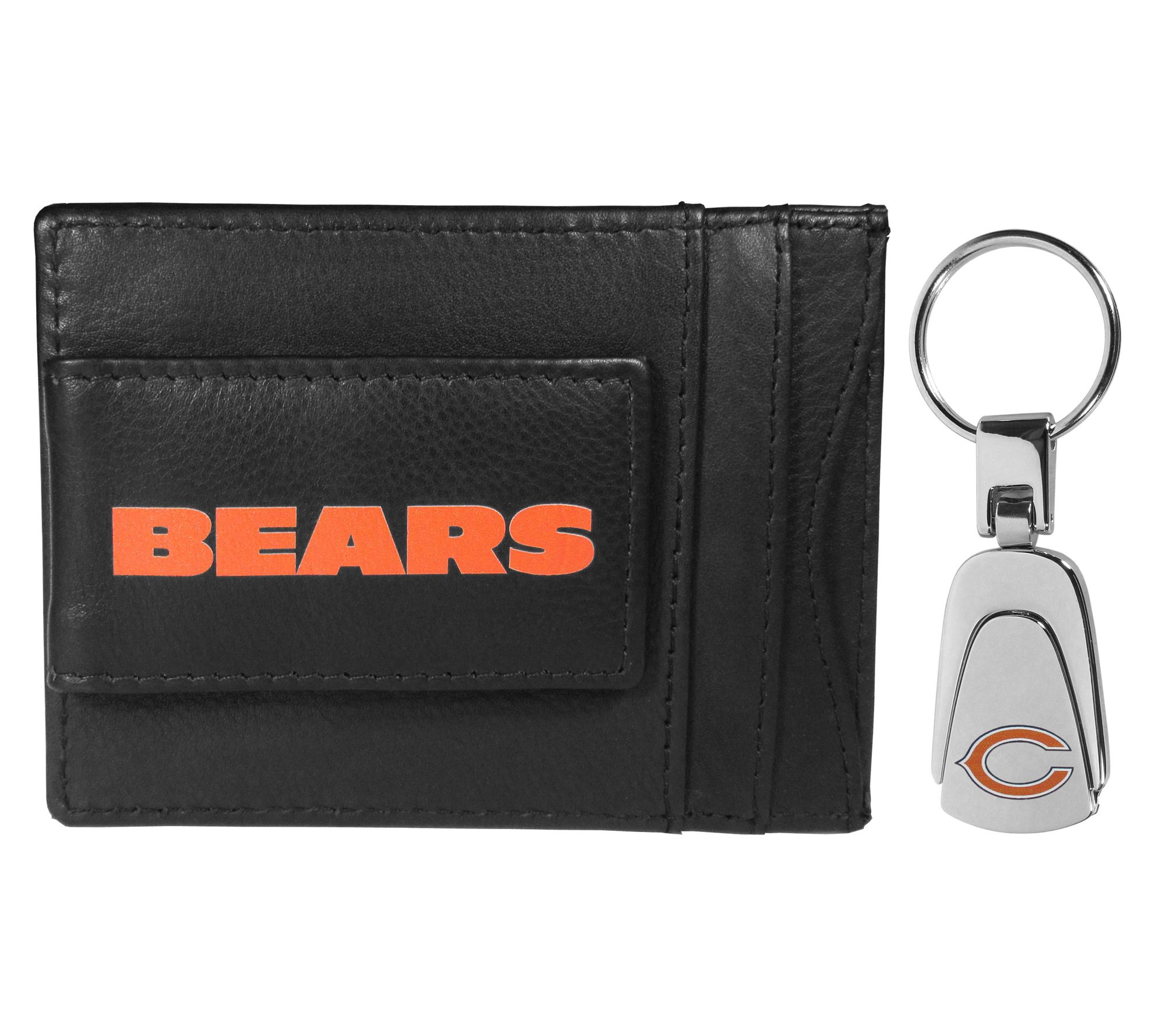 Siskiyou Sports NFL Leather Cash & Cardholder &Steel Keychai