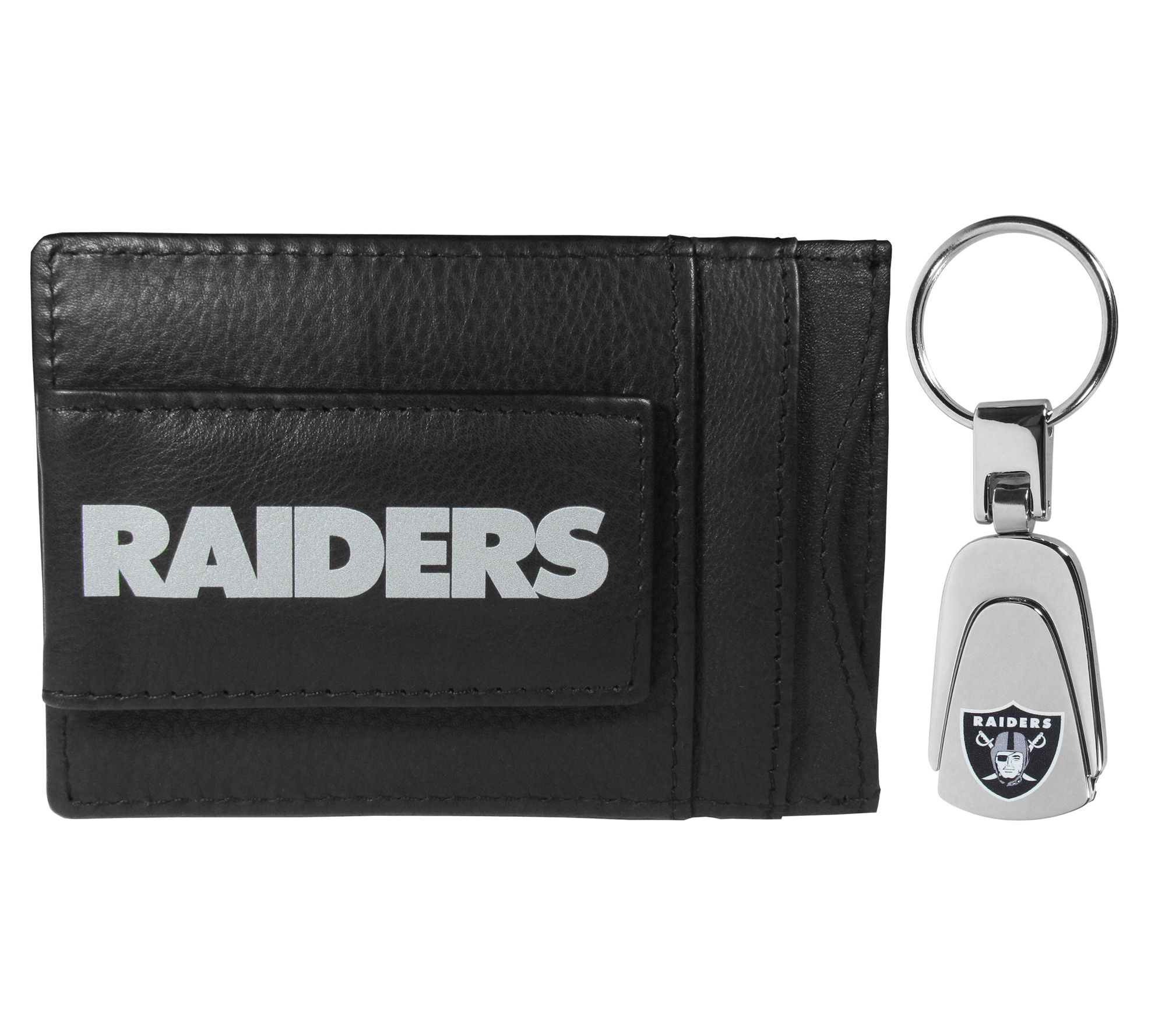 Siskiyou Sports NFL Leather Cash & Cardholder &Steel Keychai