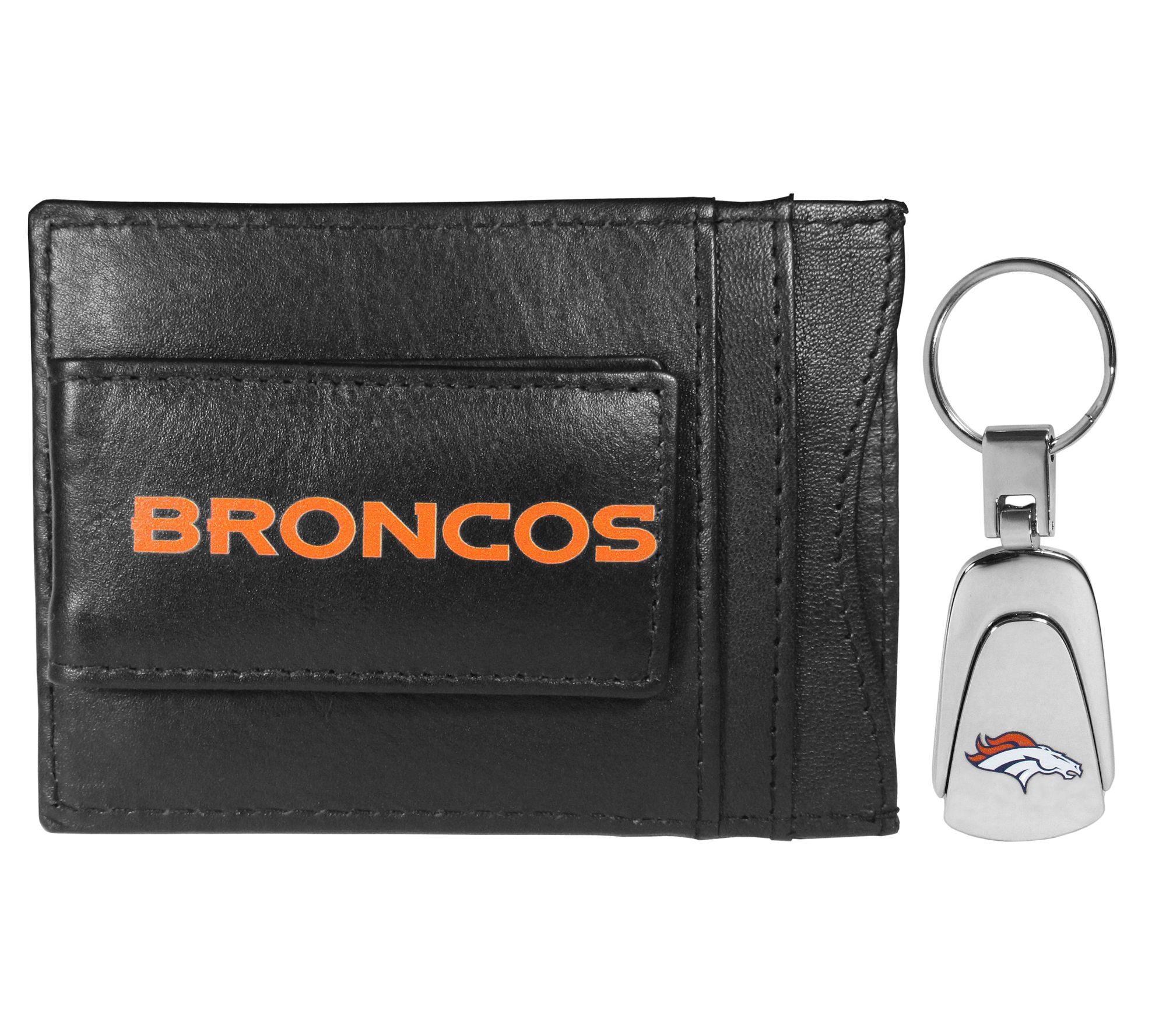 Siskiyou Sports NFL Leather Cash & Cardholder &Steel Keychai