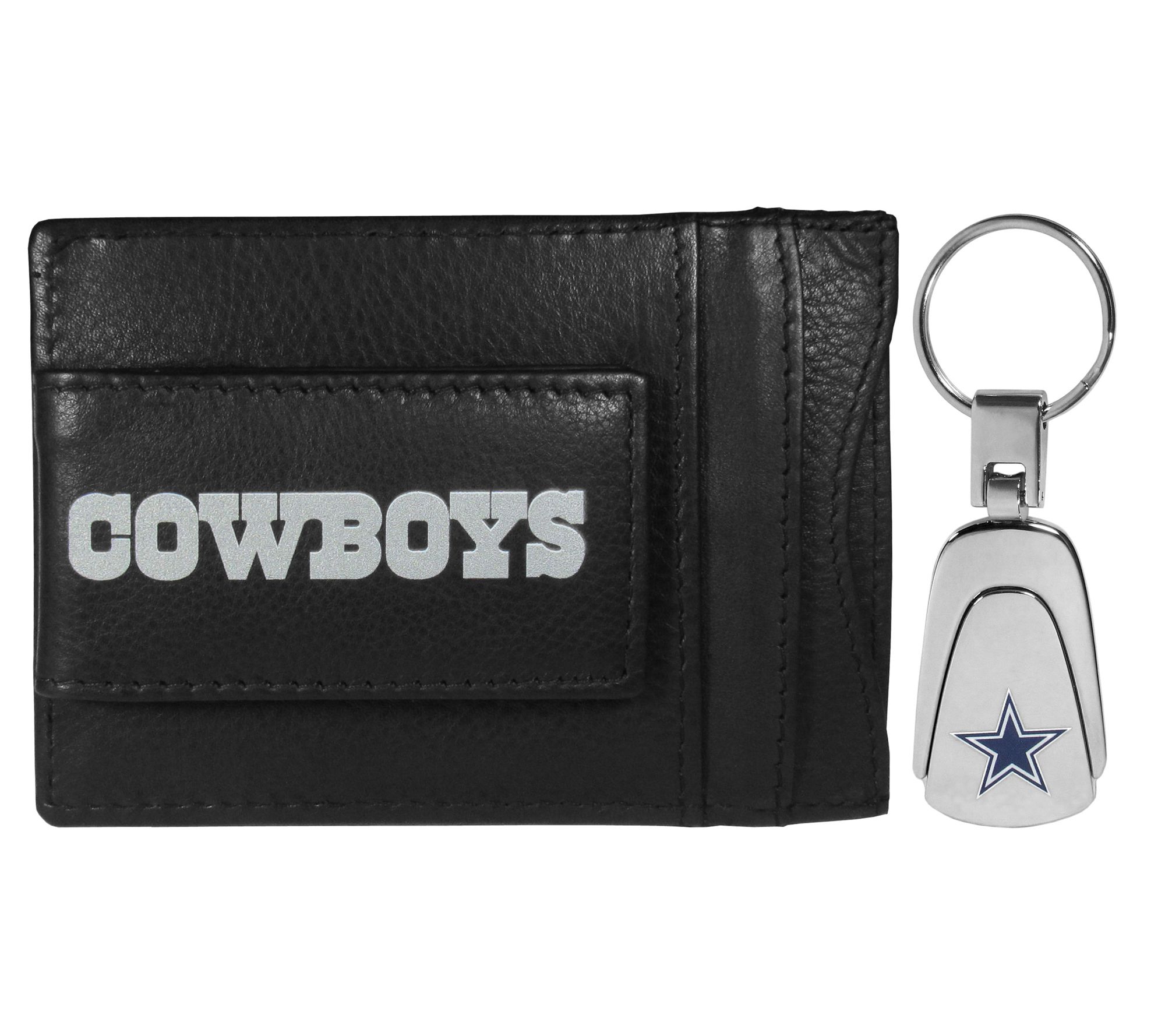 Siskiyou Sports NFL Leather Cash & Cardholder &Steel Keychai