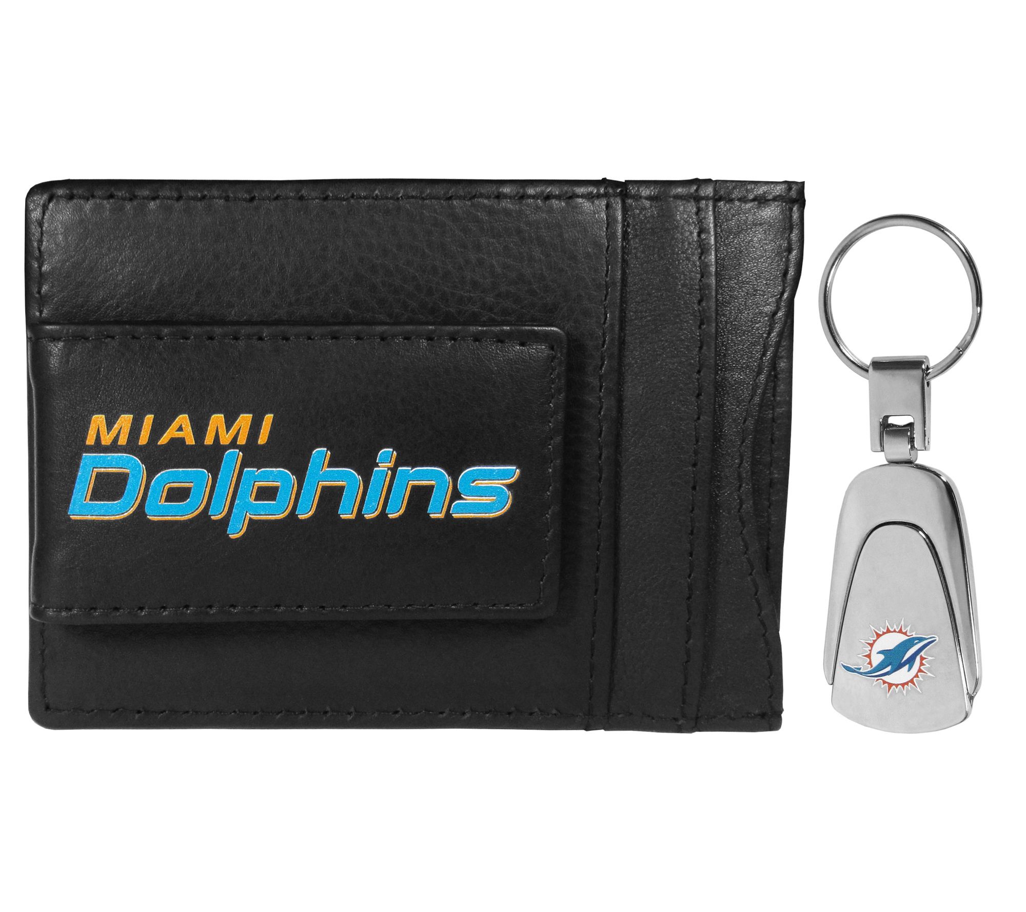 Siskiyou Sports NFL Leather Cash & Cardholder &Steel Keychai