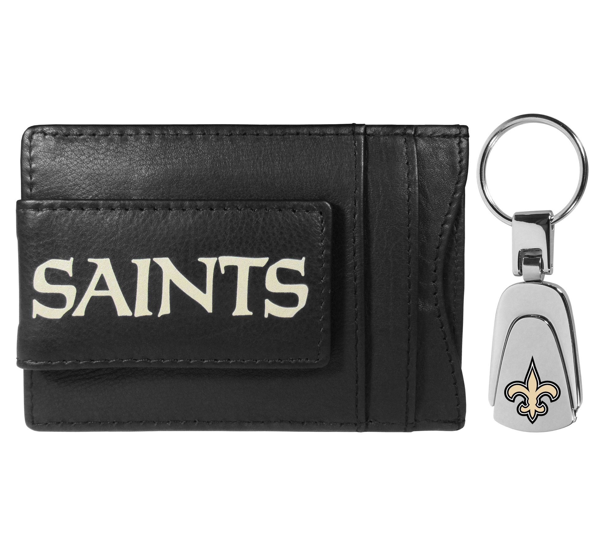Siskiyou Sports NFL Leather Cash & Cardholder &Steel Keychai
