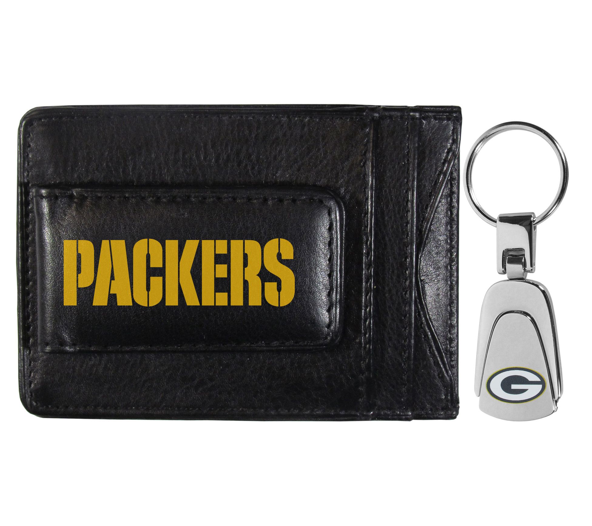 Siskiyou Sports NFL Leather Cash & Cardholder &  Steel Keychai
