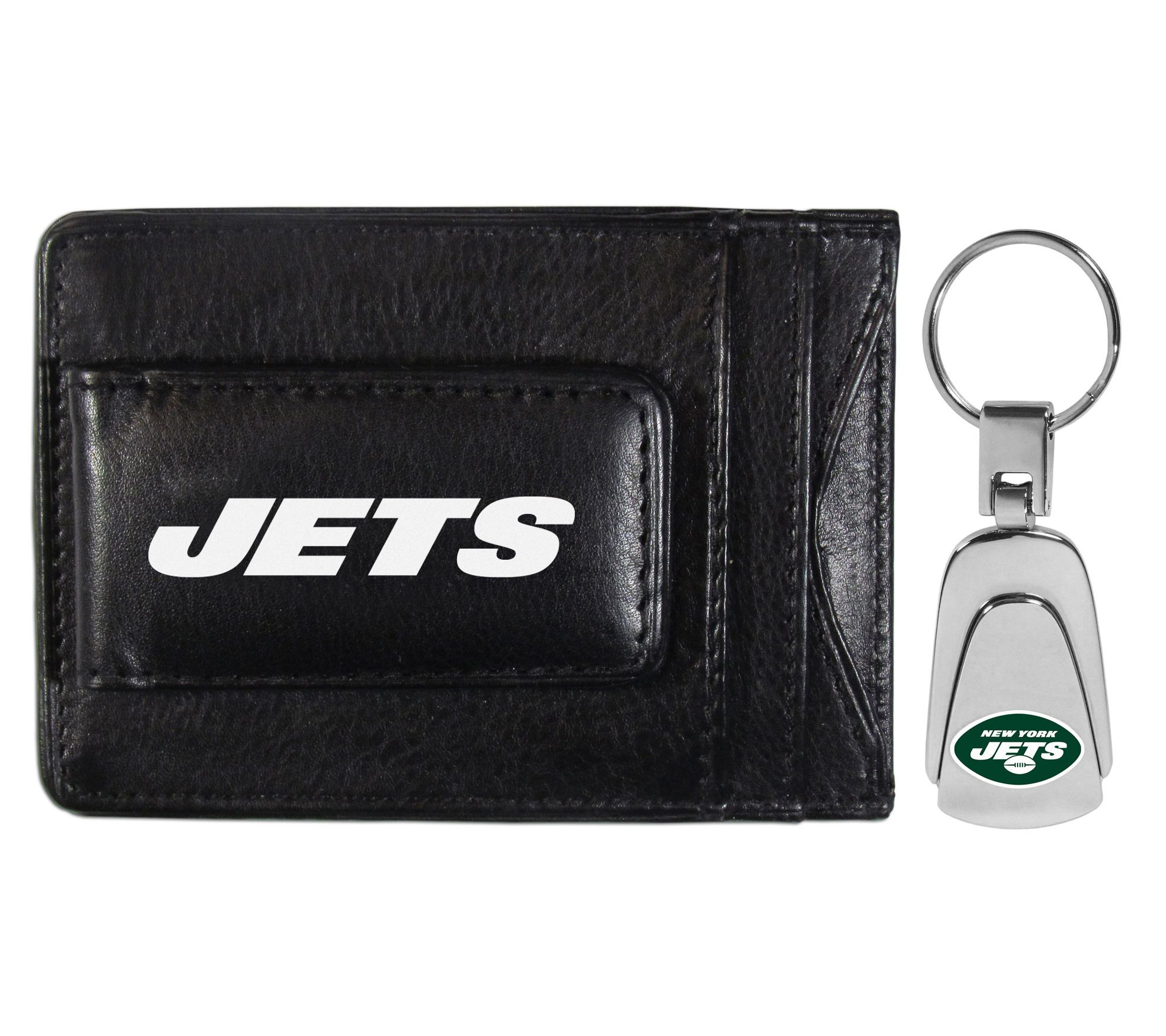 Siskiyou Sports NFL Leather Cash & Cardholder &Steel Keychai