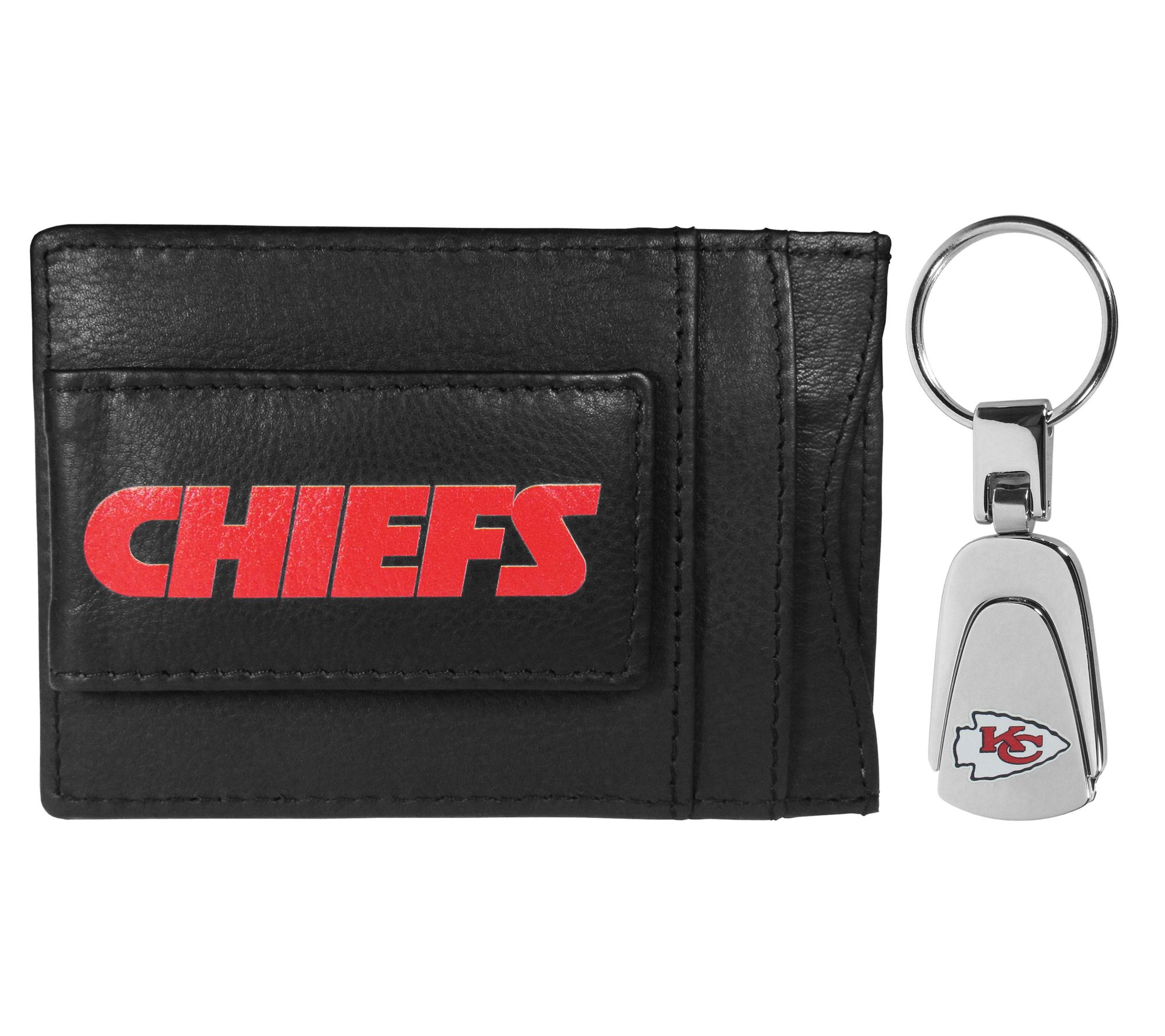 Siskiyou Sports NFL Leather Cash & Cardholder &Steel Keychai
