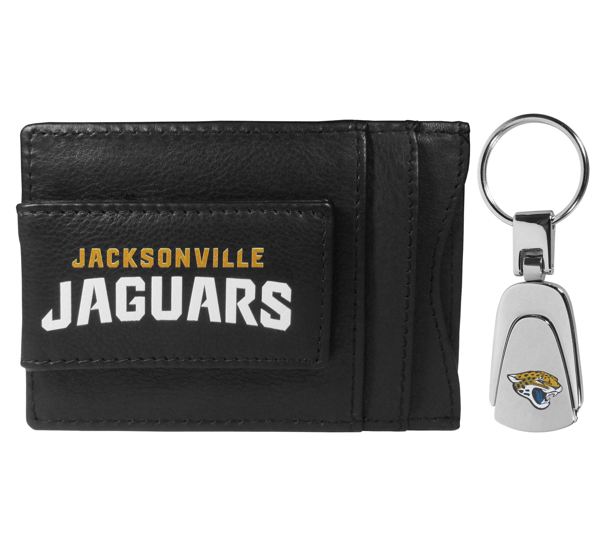Siskiyou Sports NFL Leather Cash & Cardholder &Steel Keychai