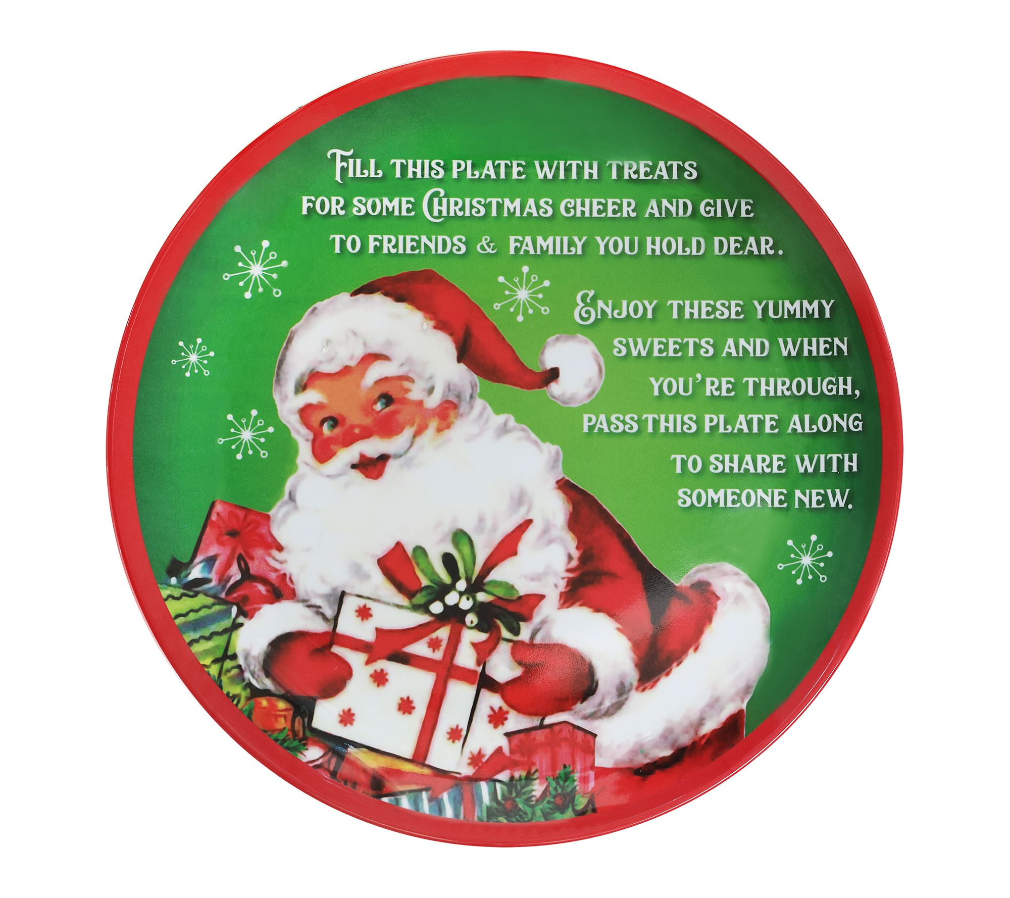 Mr. Christmas 12in Santa's Giving Plate