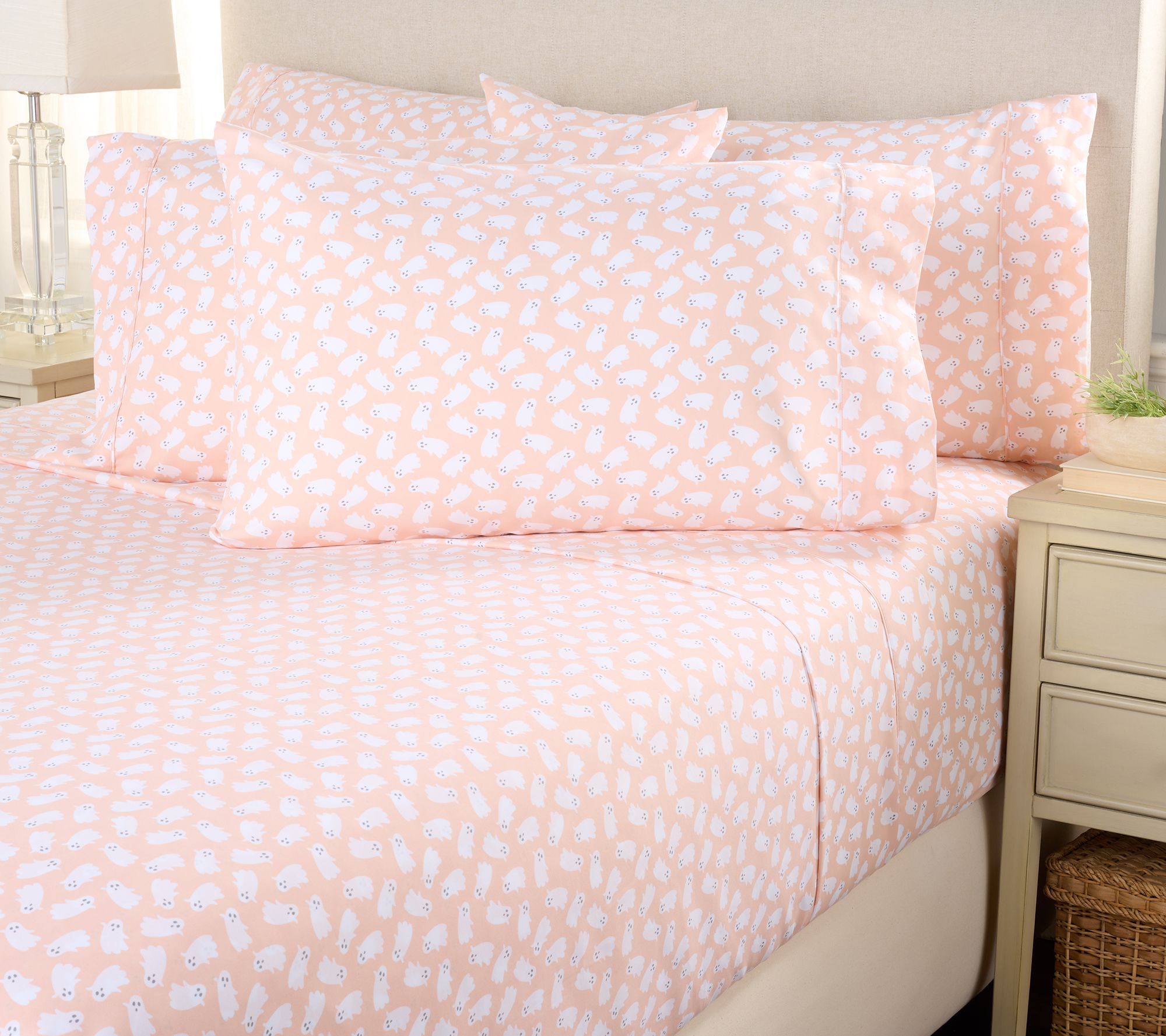 "As Is" Home Reflections Dbl Brushed Halloween 6pc Sheet Set