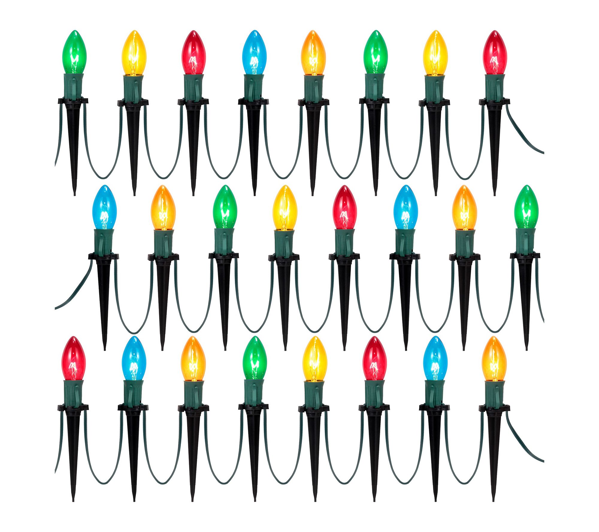 Joyfy 15.75ft 12 C9 Christmas Warm White Pathway Lights