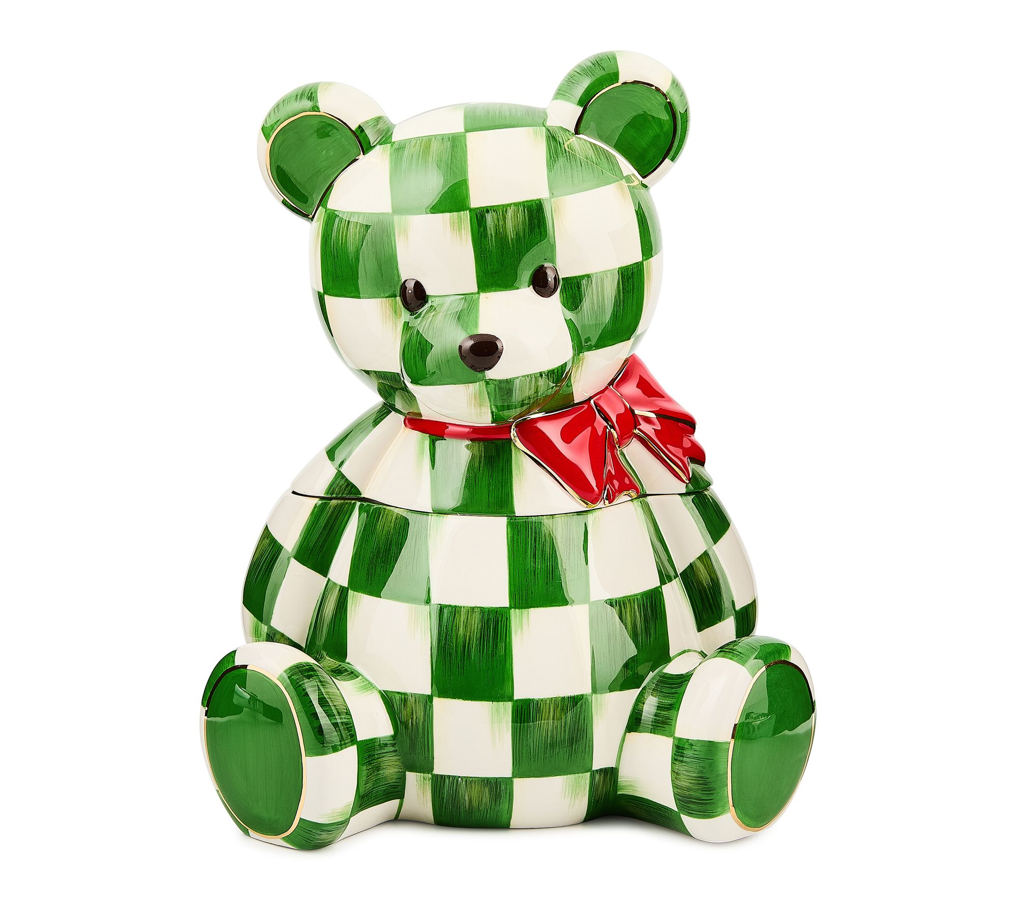 MacKenzie-Childs Check It Out Bear Cookie Jar