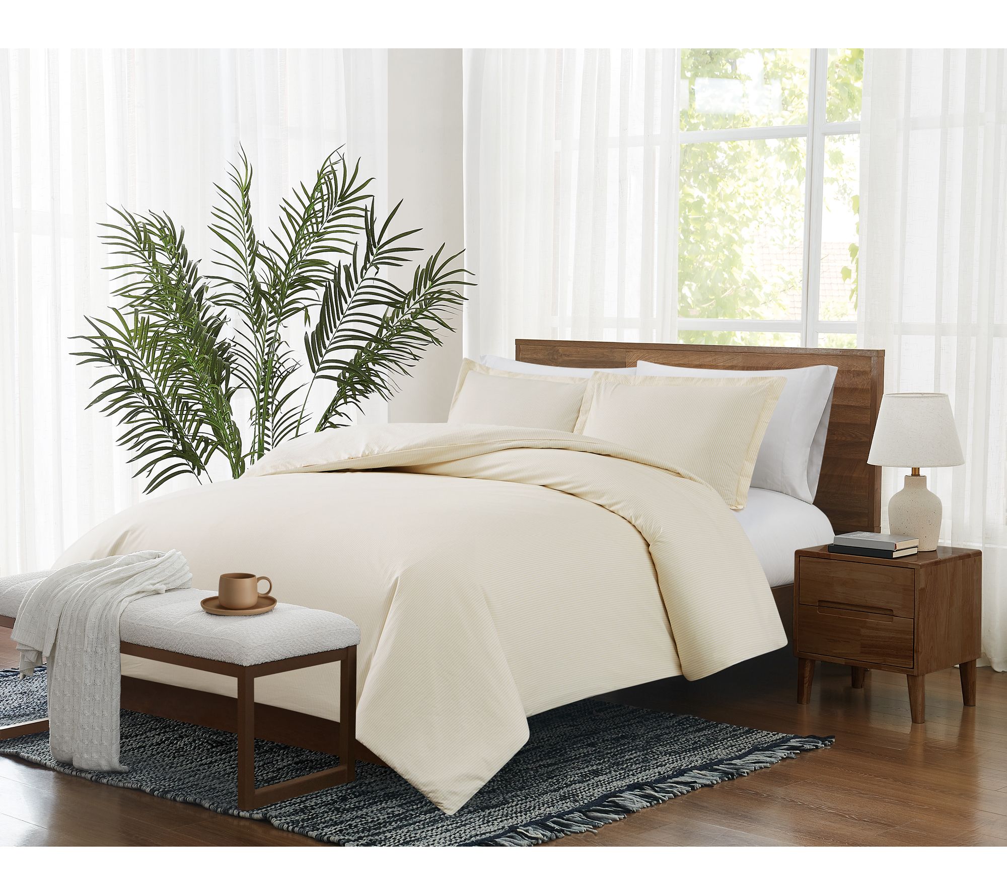 Brooklyn Loom Pinstripe Full/Queen Comforter Set