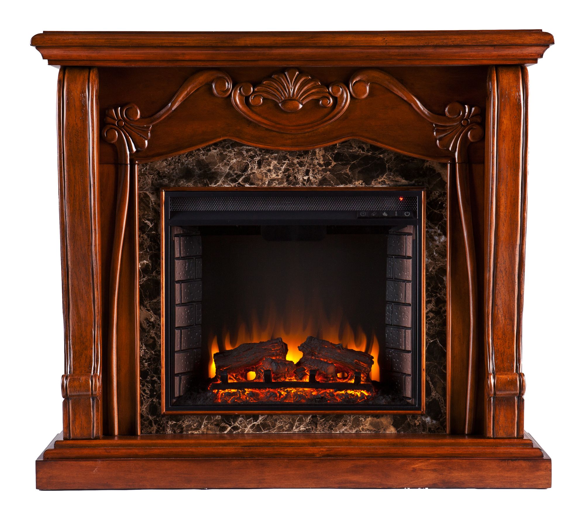 SEI Cardona Electric Fireplace With Faux Marble
