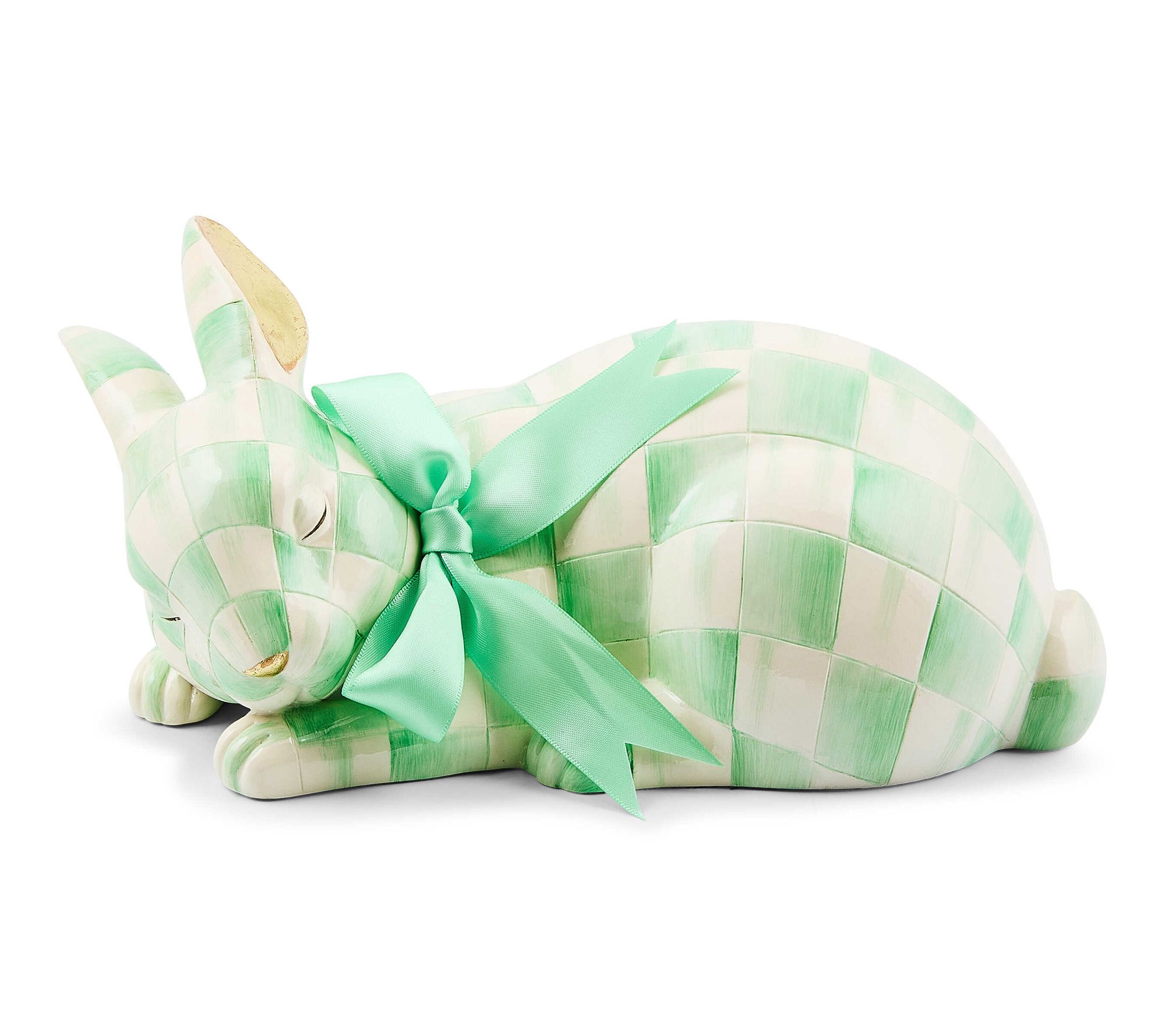  MacKenzie- Childs Mint Check Fluffy Bunny