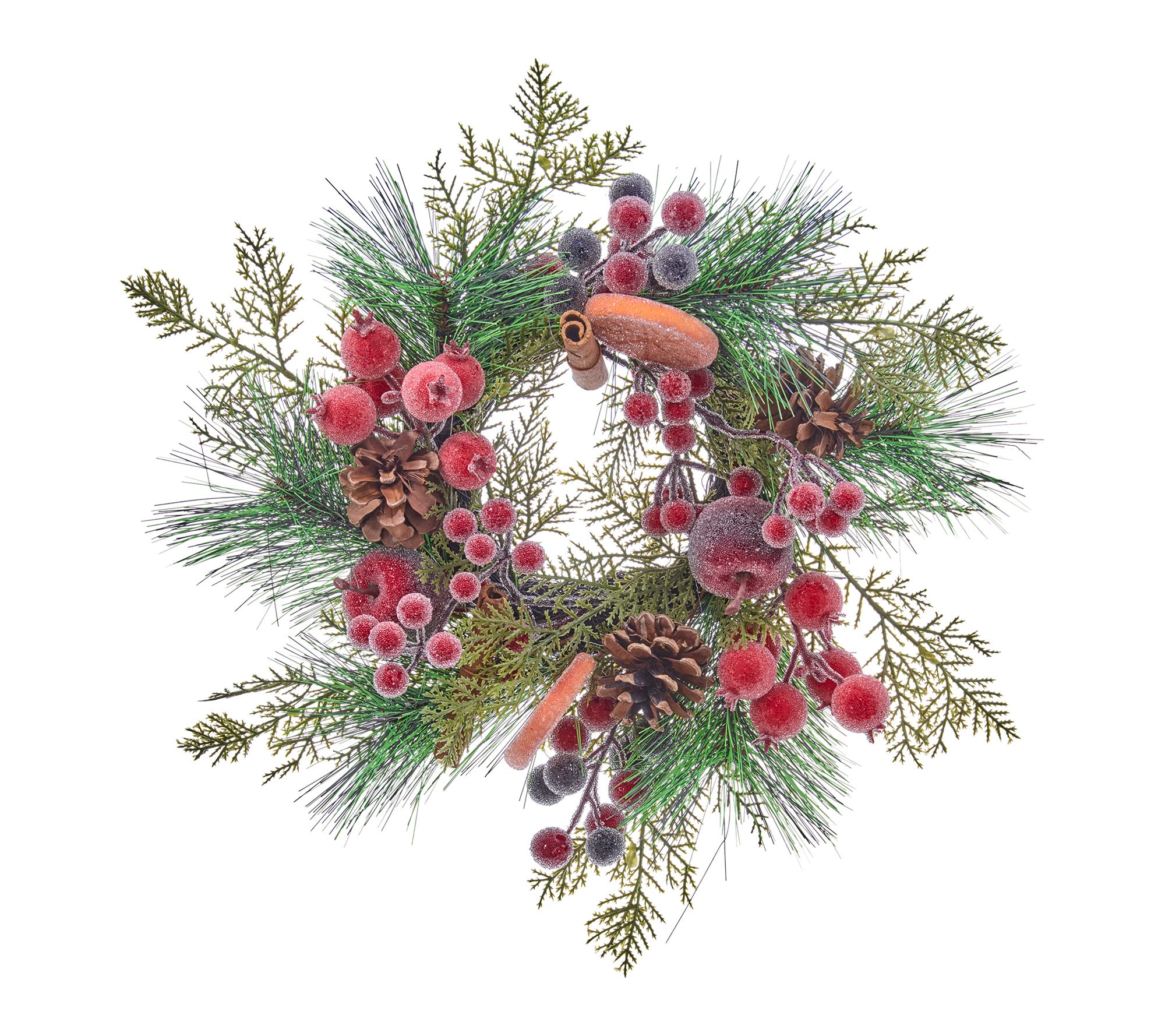 12" Beaded Fruit Candle Ring by Valerie