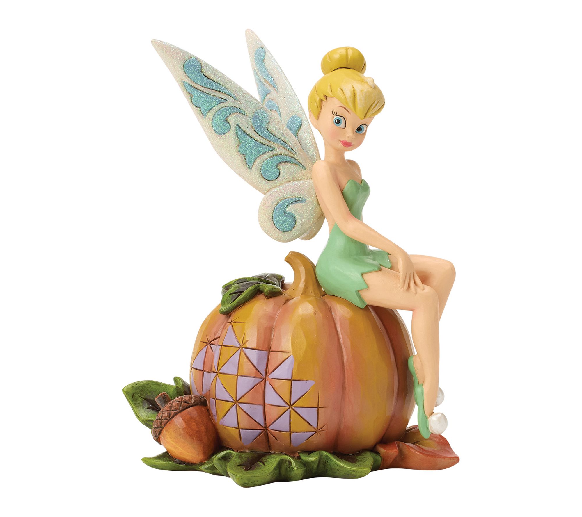 Jim Shore Disney Traditions Tinker Bell on Pumpkin Figurine 5"