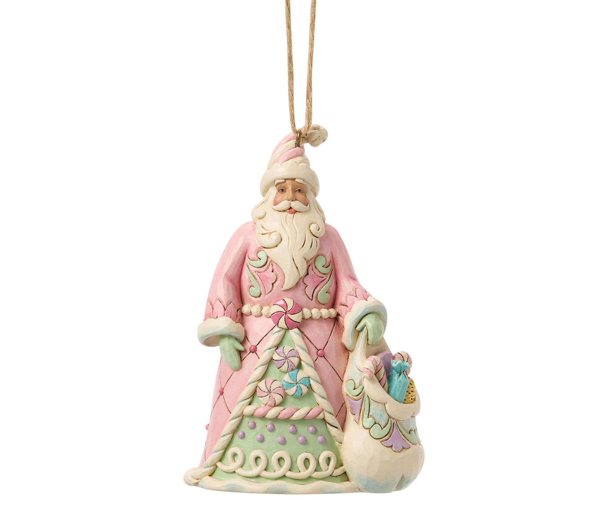 Jim Shore Heartwood Creek Sweets Santa Bag of Candy Ornament